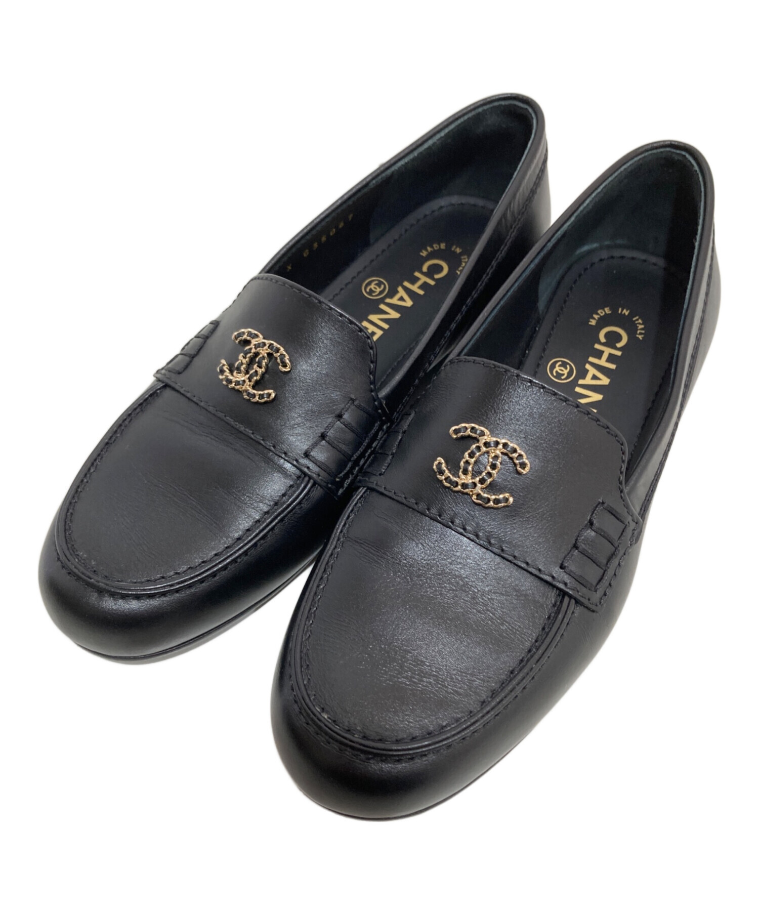 中古・古着通販】CHANEL (シャネル) ローファー G35067 ブラック 中古・古着通販】CHANEL (シャネル) ローファー G35067 ブラック