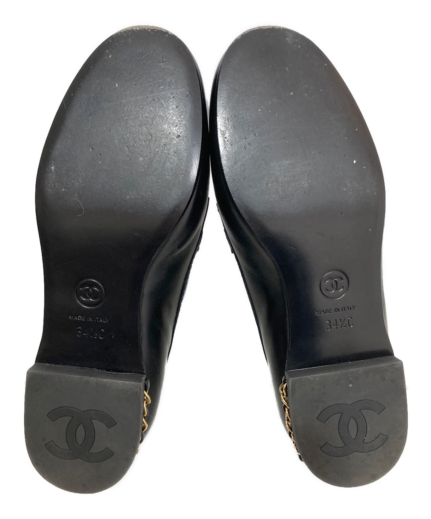 中古・古着通販】CHANEL (シャネル) ローファー G35067 ブラック