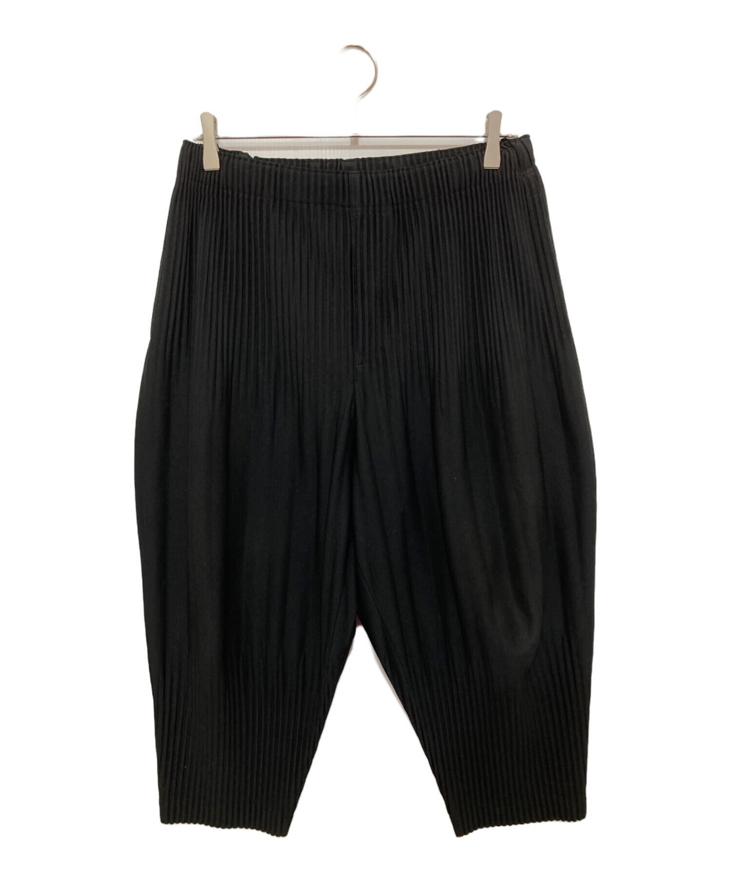 黒 プリーツデザイン サルエルパンツ HP55JF153 サイズ2 中古・古着通販】HOMME PLISSE ISSEY MIYAKE (オム プリッセ イッセイ