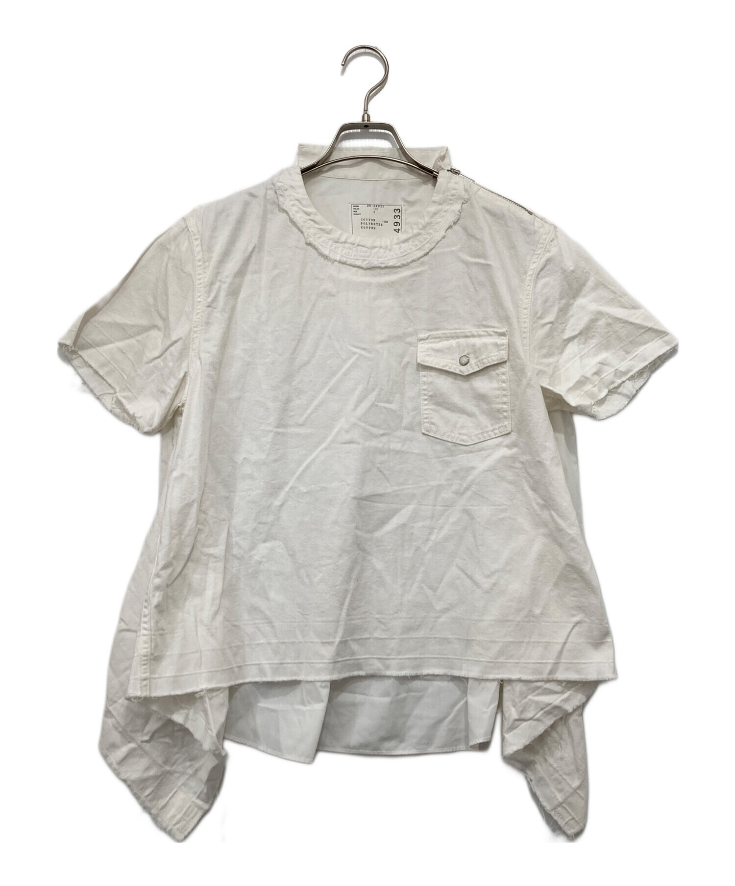 中古・古着通販】sacai (サカイ) シャツドッキング半袖カットソー