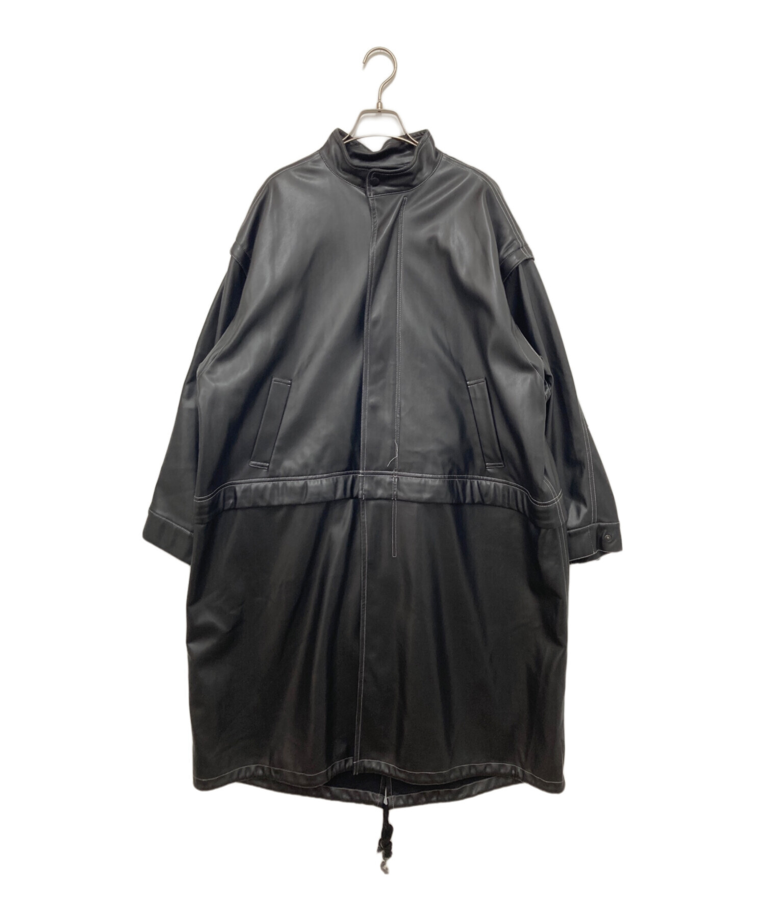 MAISONSPECIAL Vegan Leather Mods Coat 黒 MAISON SPECIAL（メゾンスペシャル）の「Vegan Leather Mods Coat