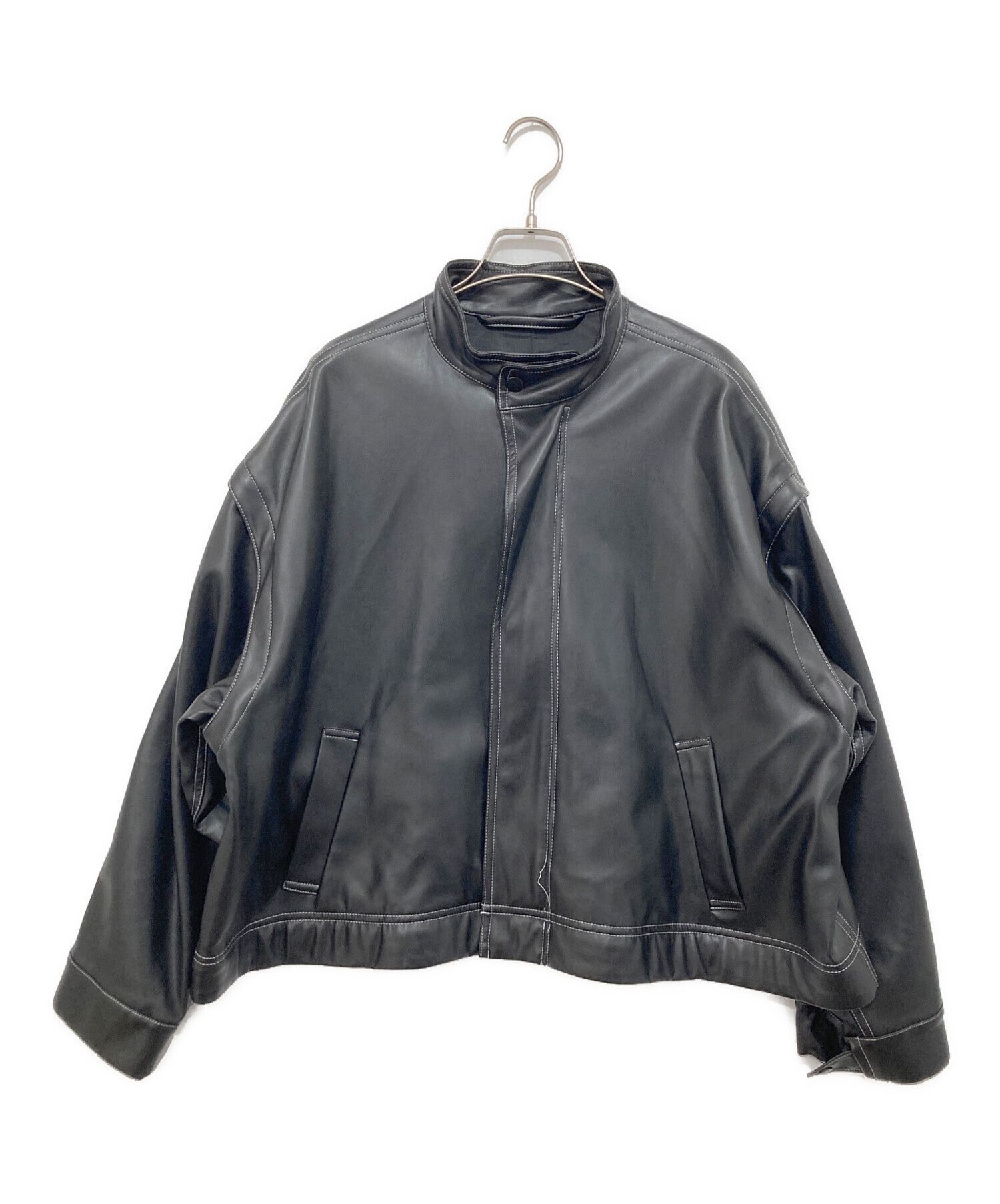 MAISONSPECIAL Vegan Leather Mods Coat 黒 MAISON SPECIAL（メゾンスペシャル）の「Vegan Leather Mods Coat