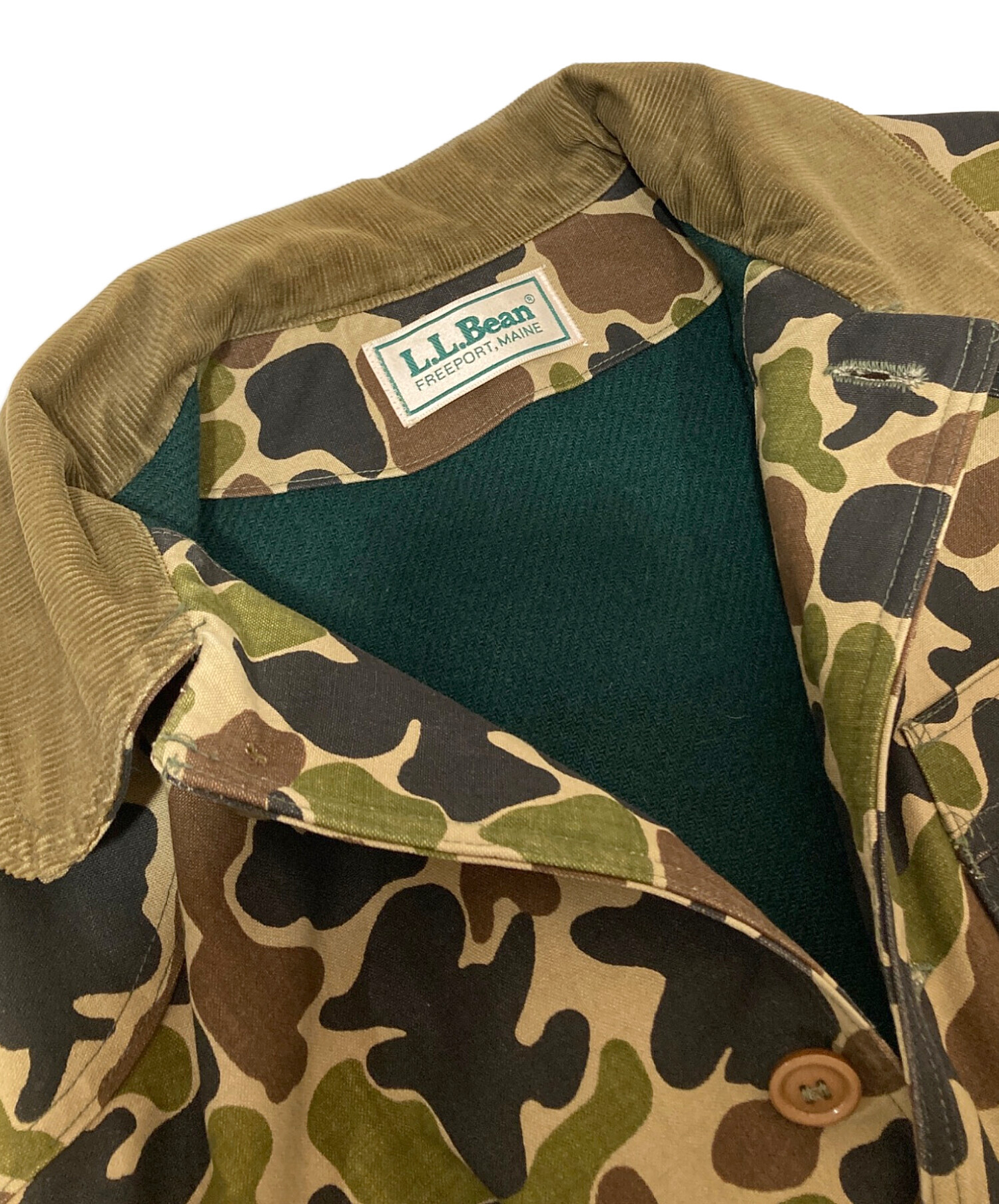 エルエルビーン　ハンティングジャケット　カモフラ　裏地付き　40サイズ エルエルビーン ハンティングジャケット カモフラ 裏地付き 40サイズ