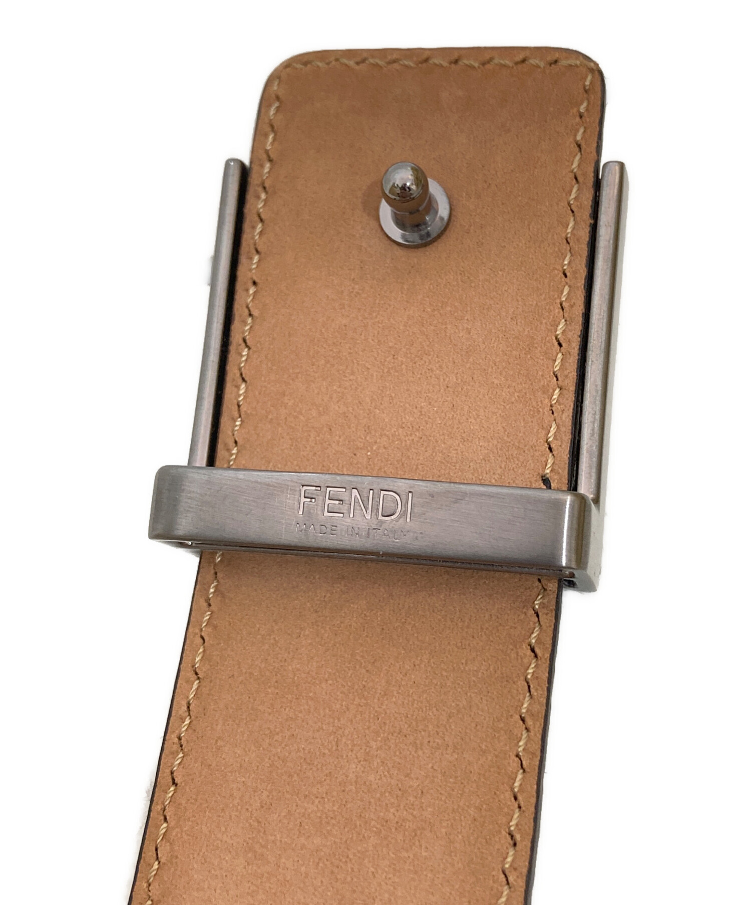 新品未使用品 FENDI フェンディ ベルト レザー 中古・古着通販】FENDI (フェンディ) ダブルF レザーベルト ブラック