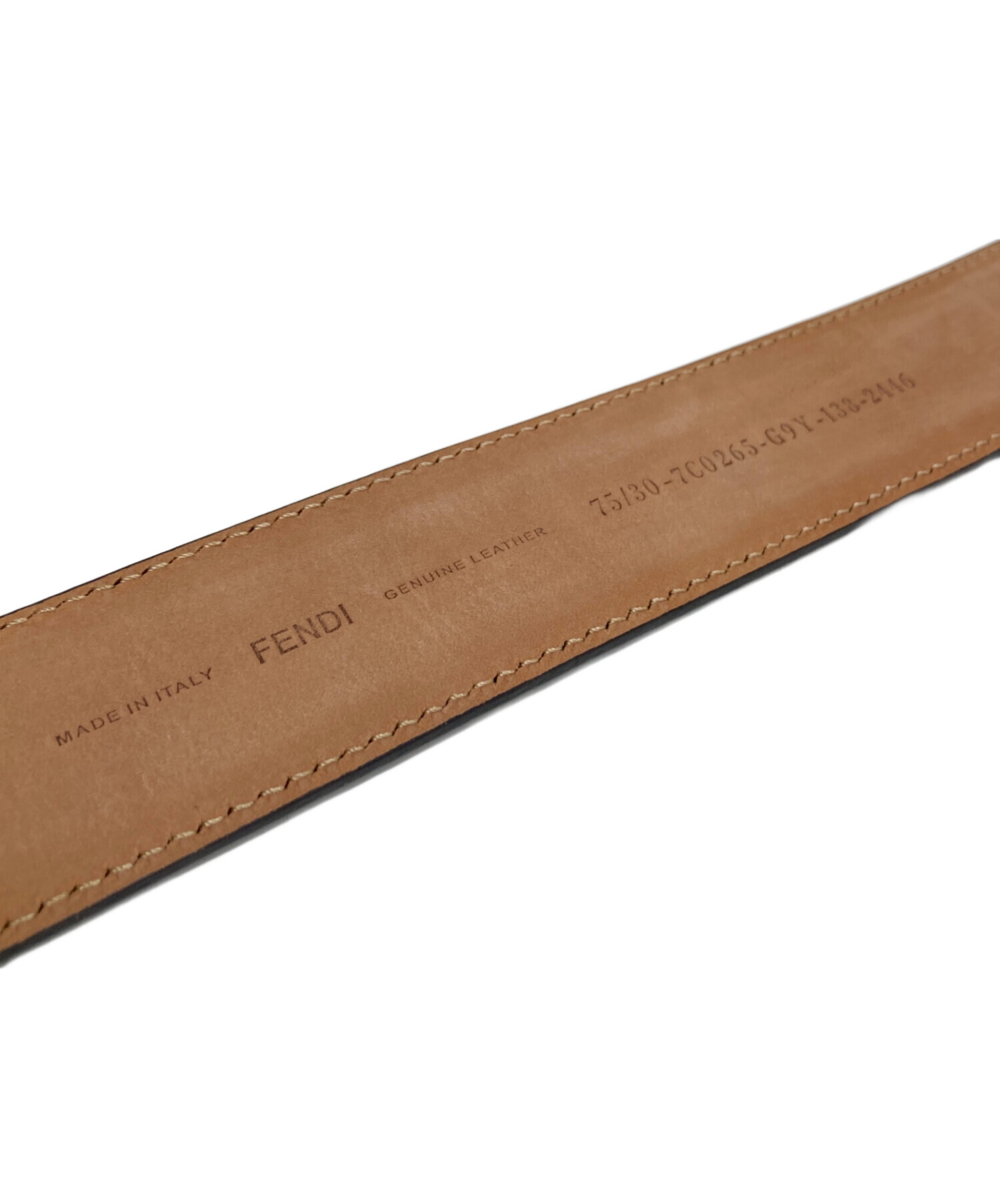 中古・古着通販】FENDI (フェンディ) ダブルF レザーベルト ブラック