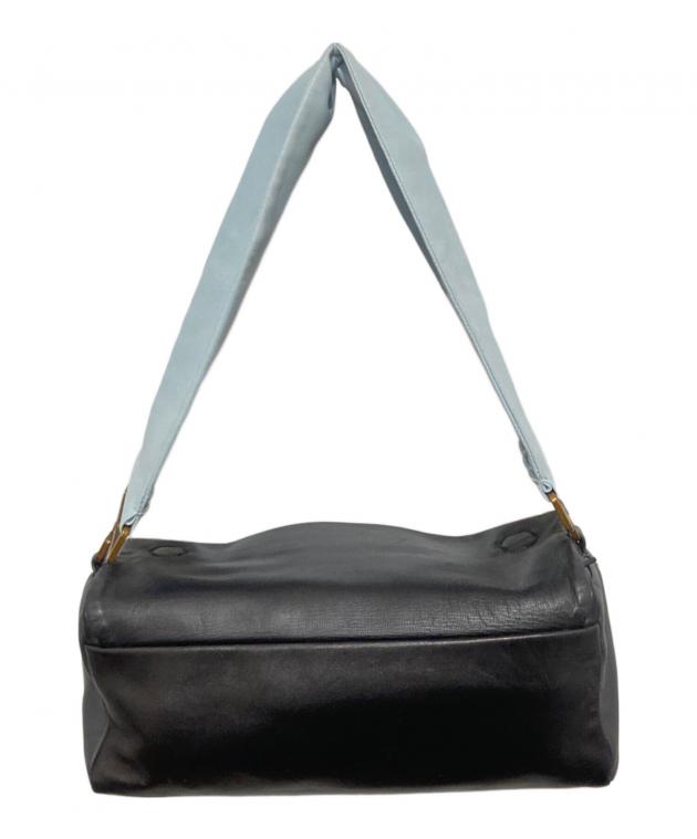 最終値下げ！！PRADA ブルーグレー レザーバッグ 中古・古着通販】PRADA (プラダ) Leather Rectangle Bag(レザーバッグ