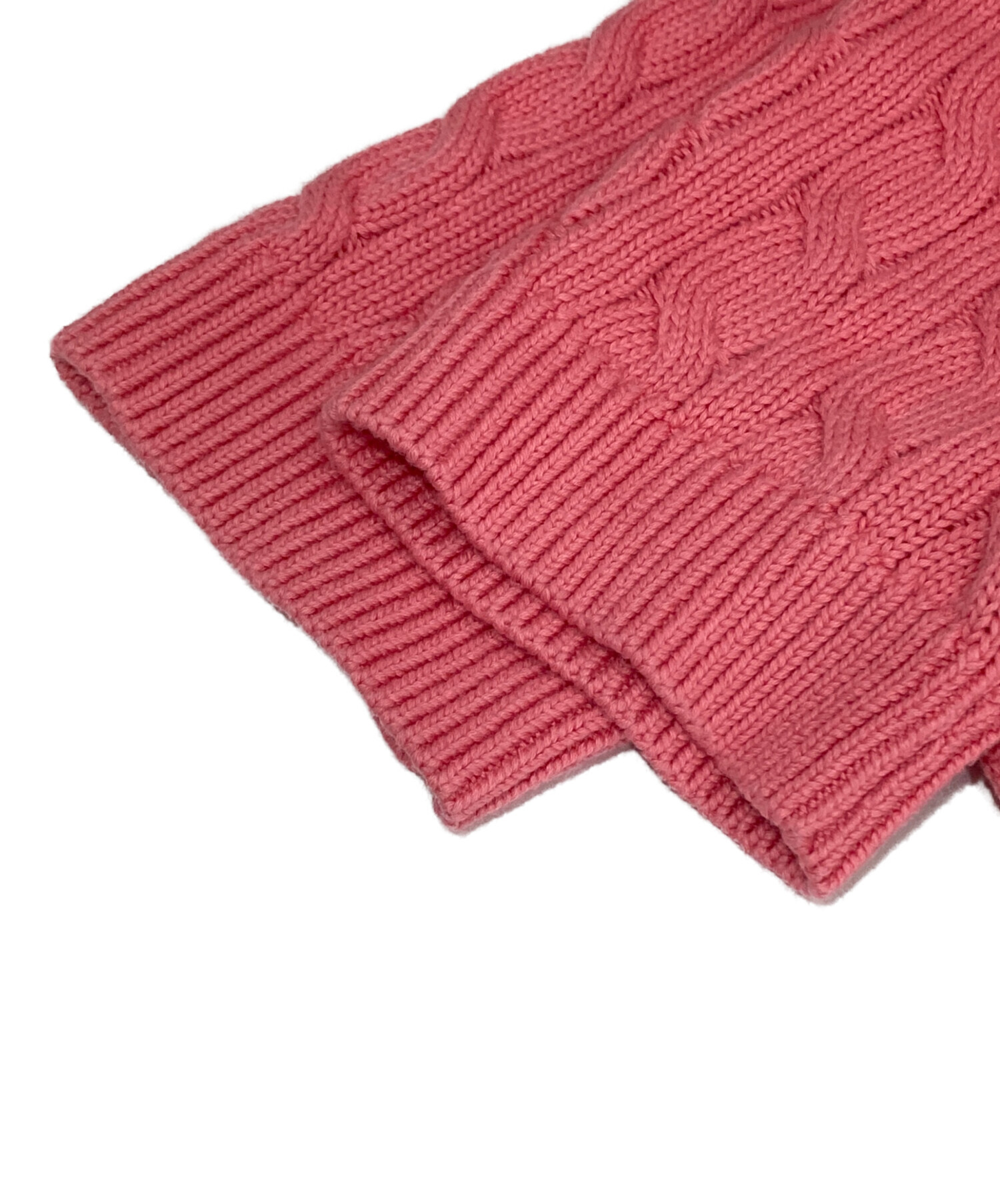【極美品】Polo Ralph Lauren ピンク半袖ケーブルニットカーデ M 中古・古着通販】POLO RALPH LAUREN (ポロ・ラルフローレン) ケーブル
