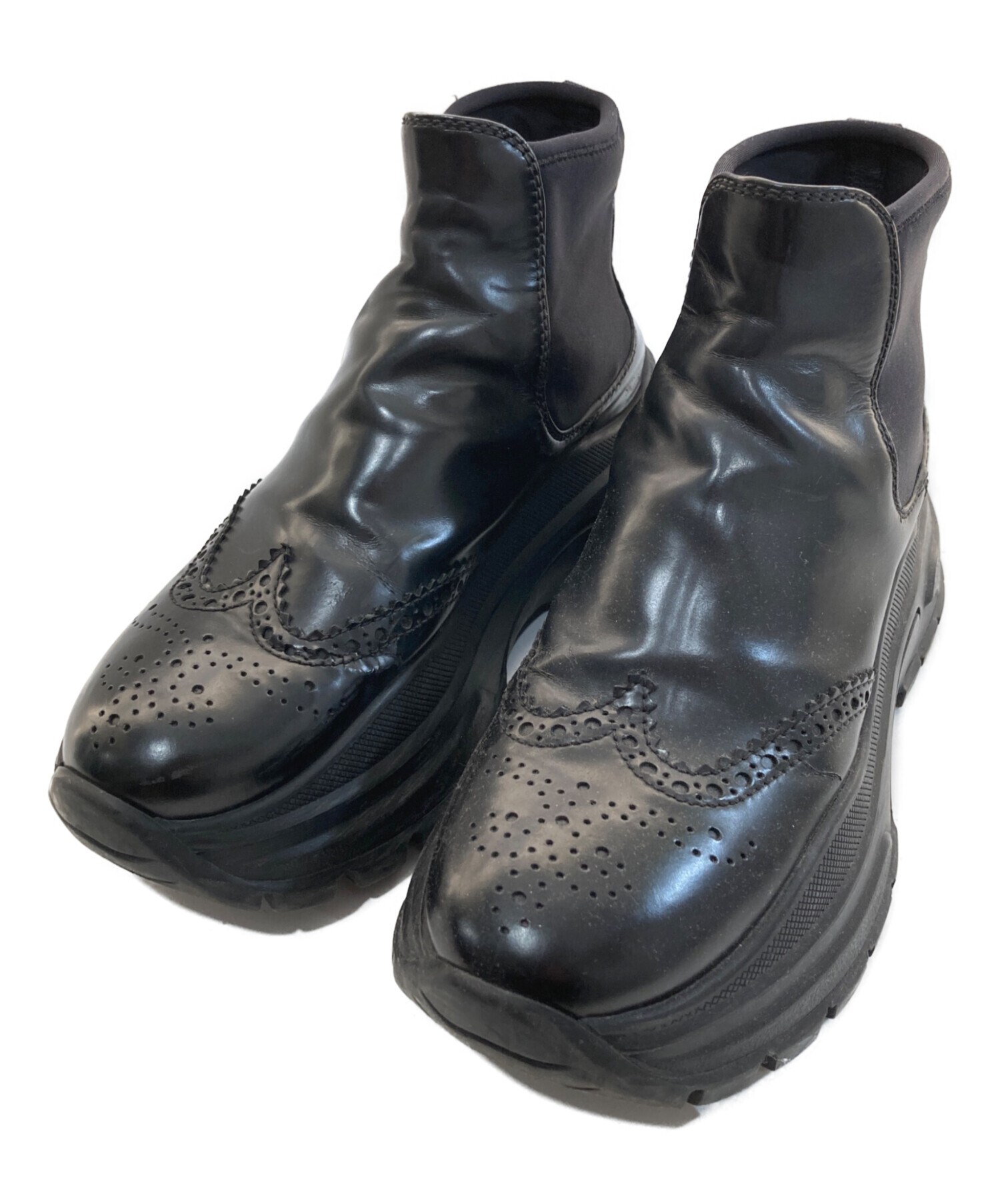 中古・古着通販】PRADA (プラダ) ウィングチップス チェルチ―ブーツ