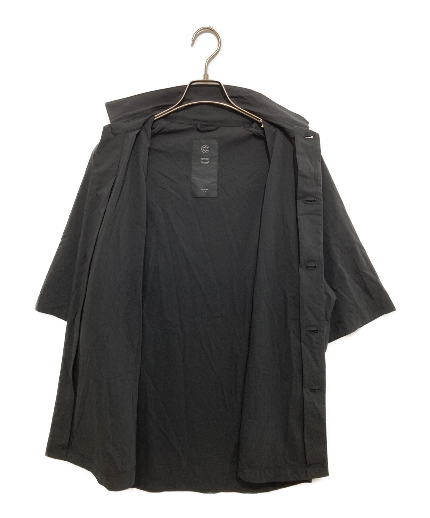 中古・古着通販】teatora (テアトラ) CARTRIDGE SHIRT S/S DR ブラック