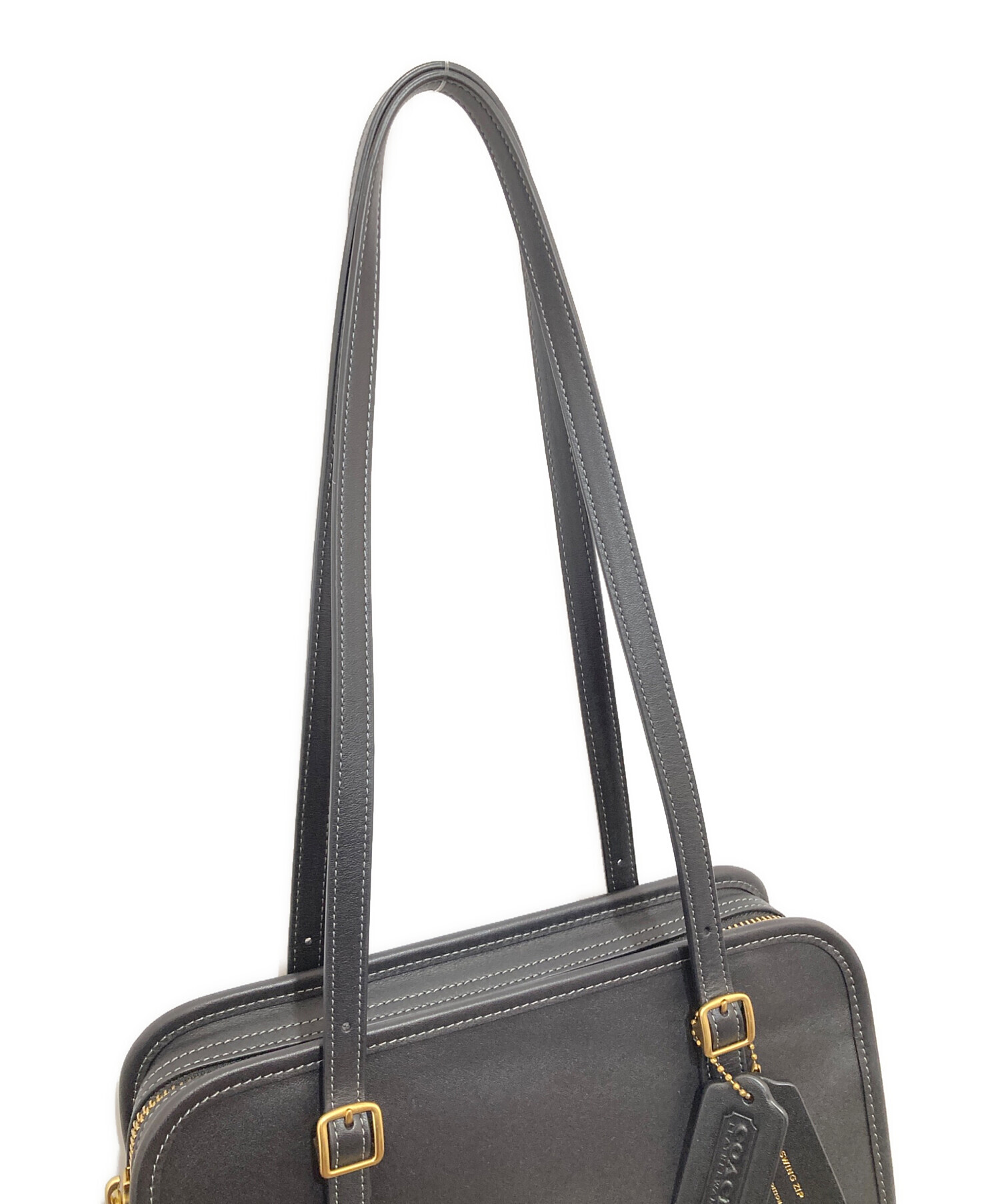 中古・古着通販】COACH (コーチ) スウィング ジップ バッグ レザー