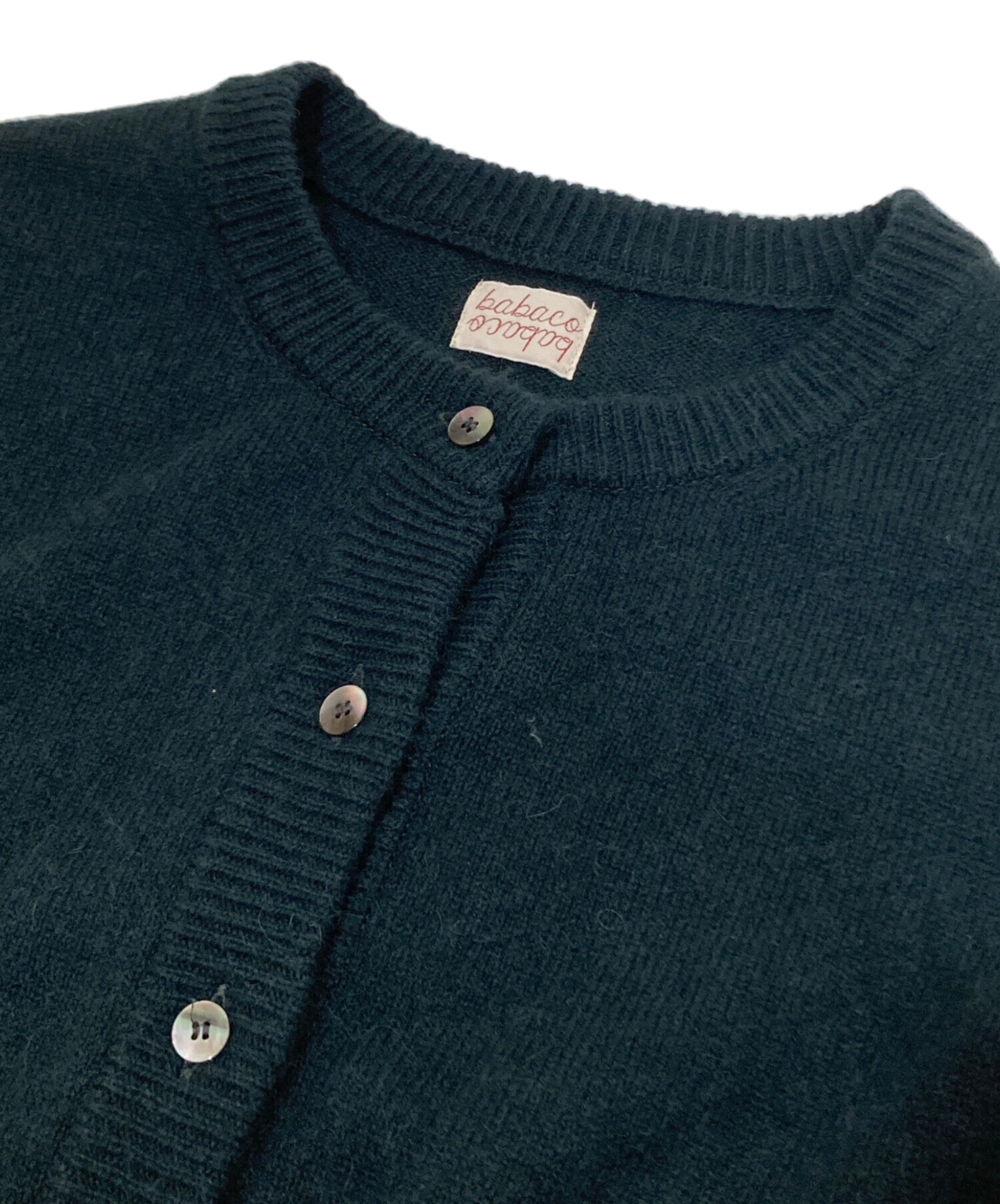 中古・古着通販】babaco (ババコ) Knit/Lurex Fabric Cardigan（ニット 