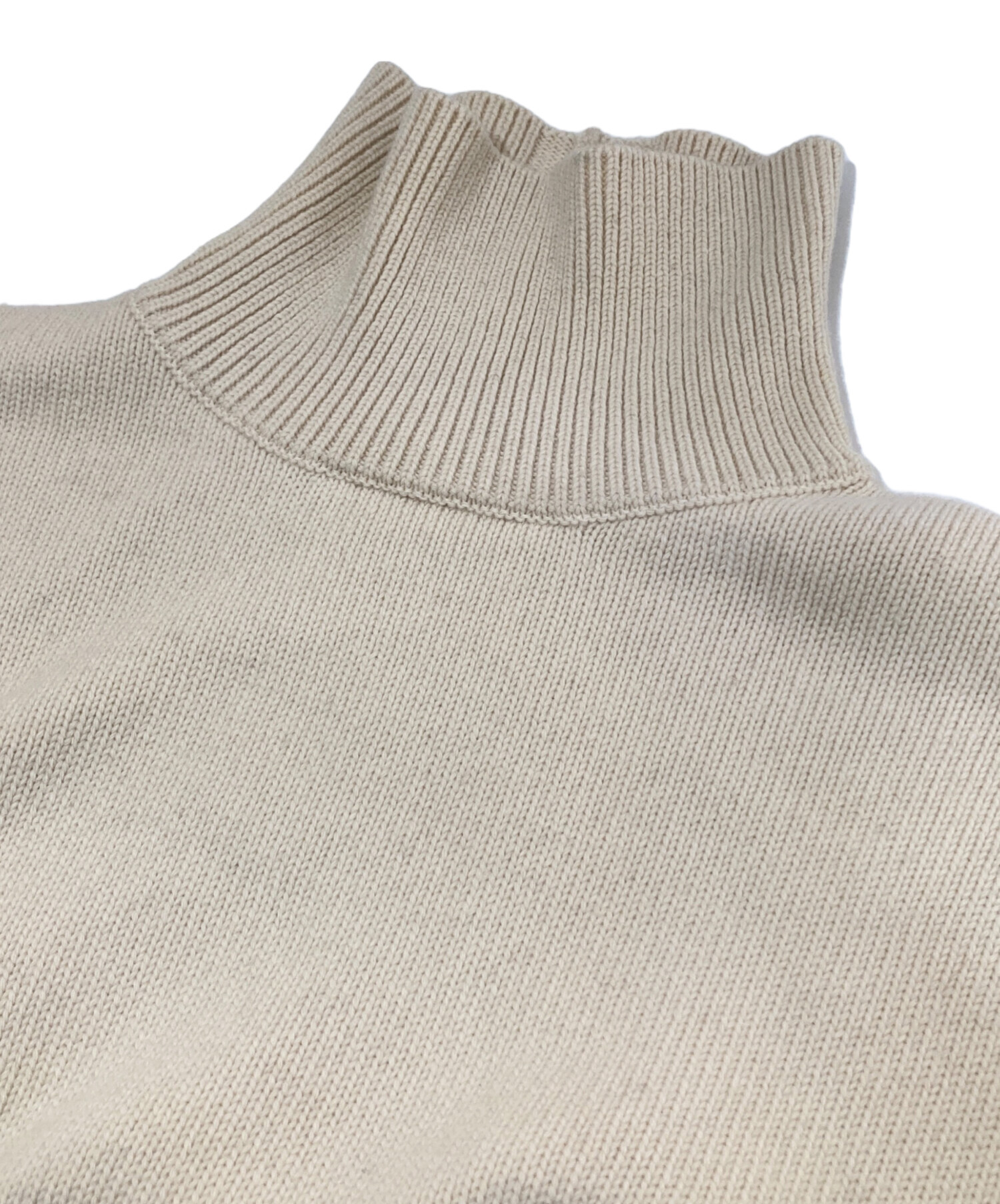 ジルサンダー タートルネック ケーブルニット セーター ベージュ M