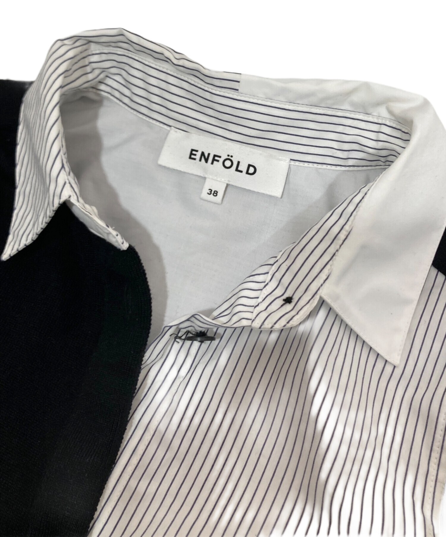 中古・古着通販】ENFOLD (エンフォルド) KNIT CARDIGAN SHIRT（ニット