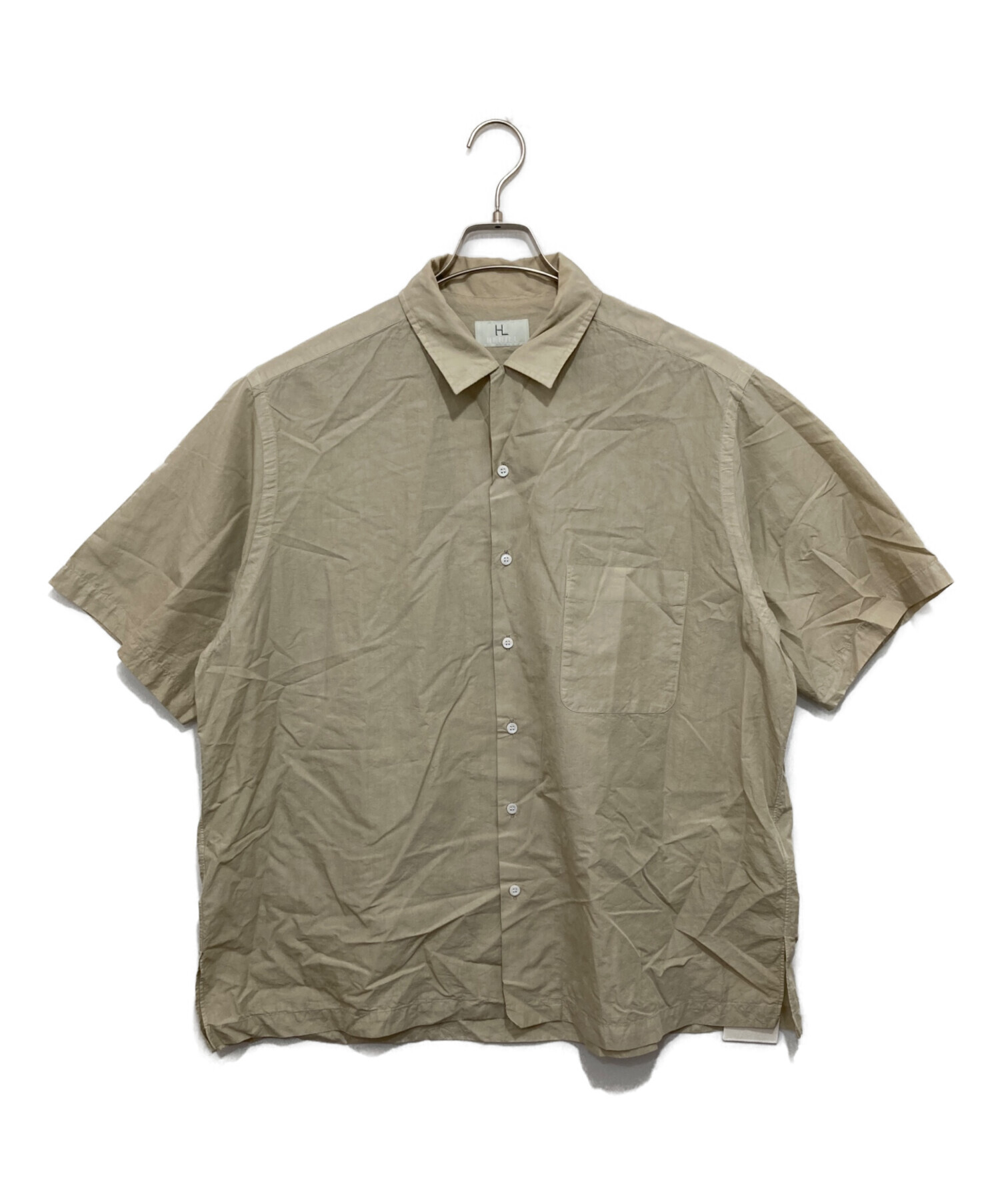 中古・古着通販】HERILL (ヘリル) Cotton Silk Open Collar S/S Shirt