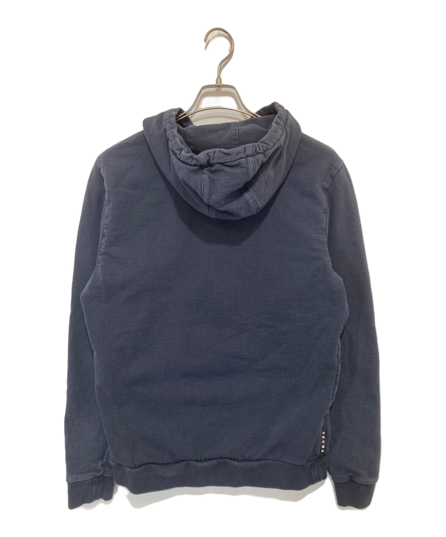 中古・古着通販】PRADA (プラダ) ラバー ロゴ プルオーバー パーカー