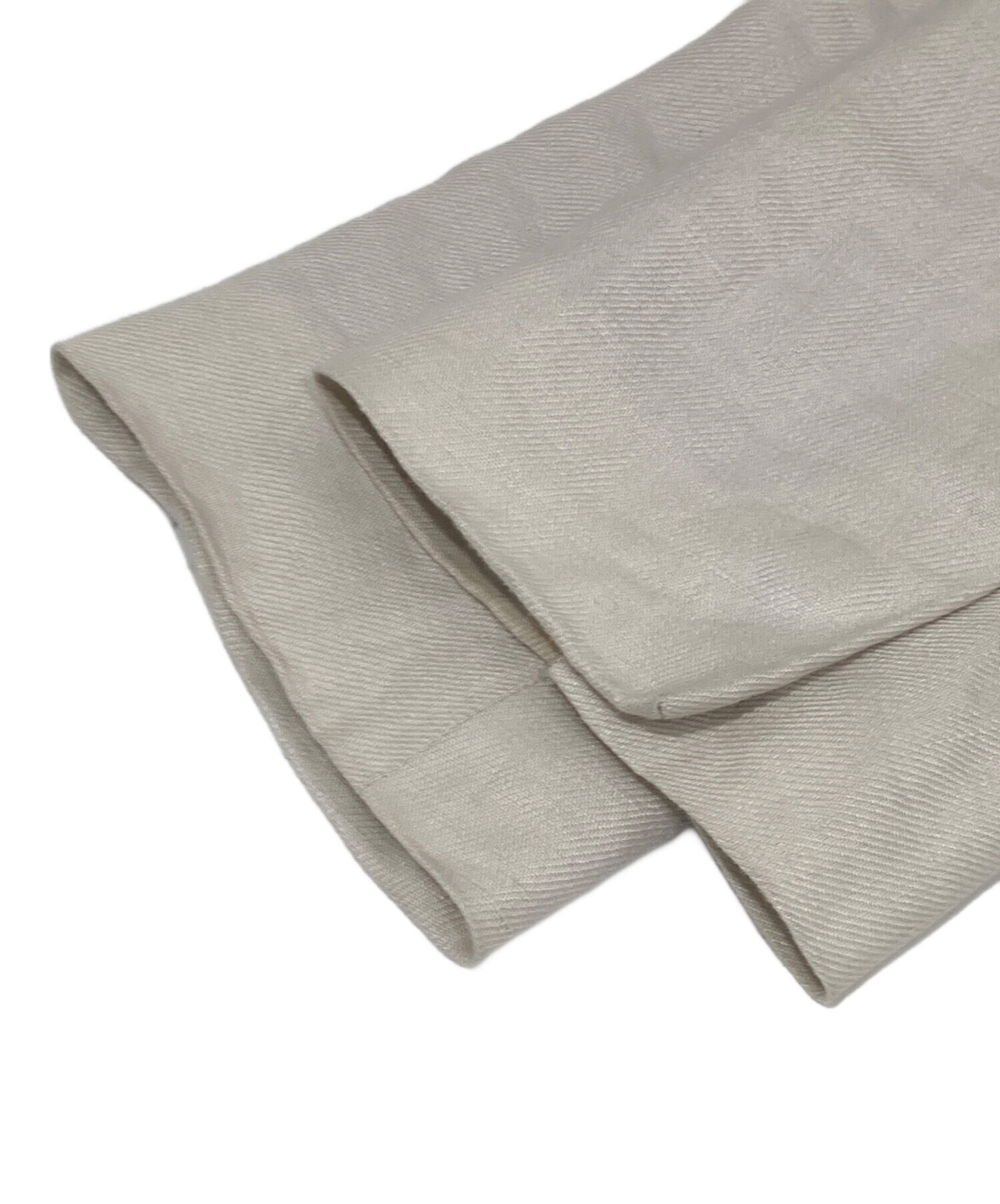 中古・古着通販】ebure (エブール) リネンノーカラージャケット LINEN