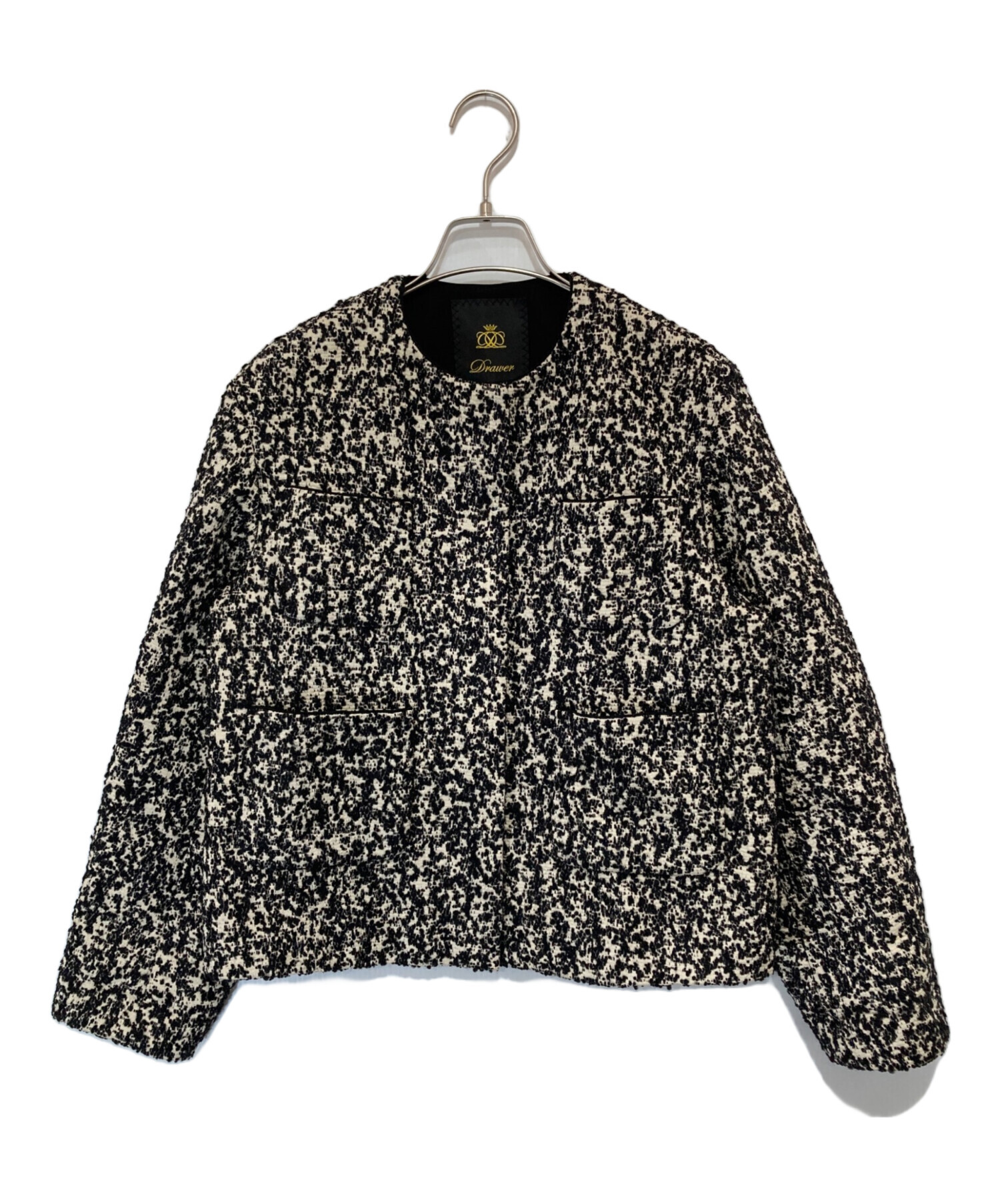 中古・古着通販】DRAWER (ドゥロワー) ジャカードノーカラージャケット