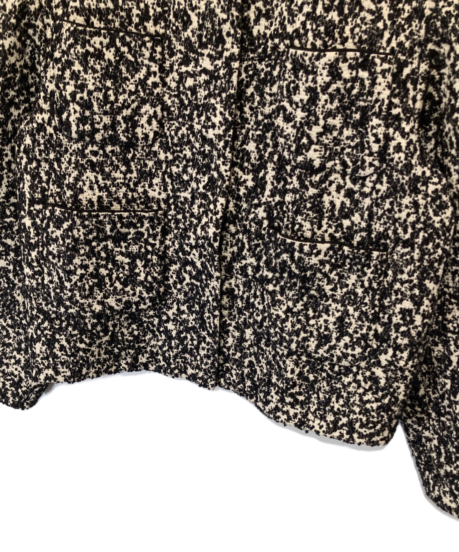 中古・古着通販】DRAWER (ドゥロワー) ジャカードノーカラージャケット