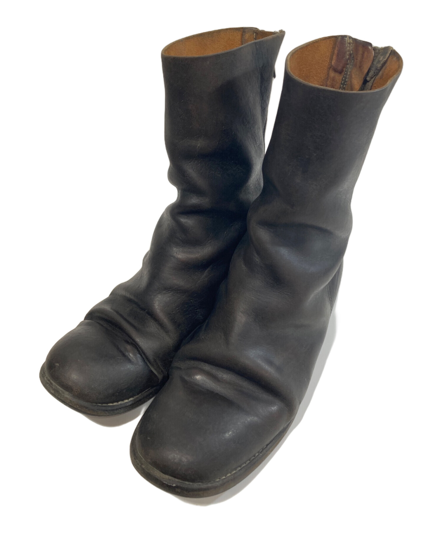 中古・古着通販】GUIDI (グイディ) 988 バックジップブーツ ブラック
