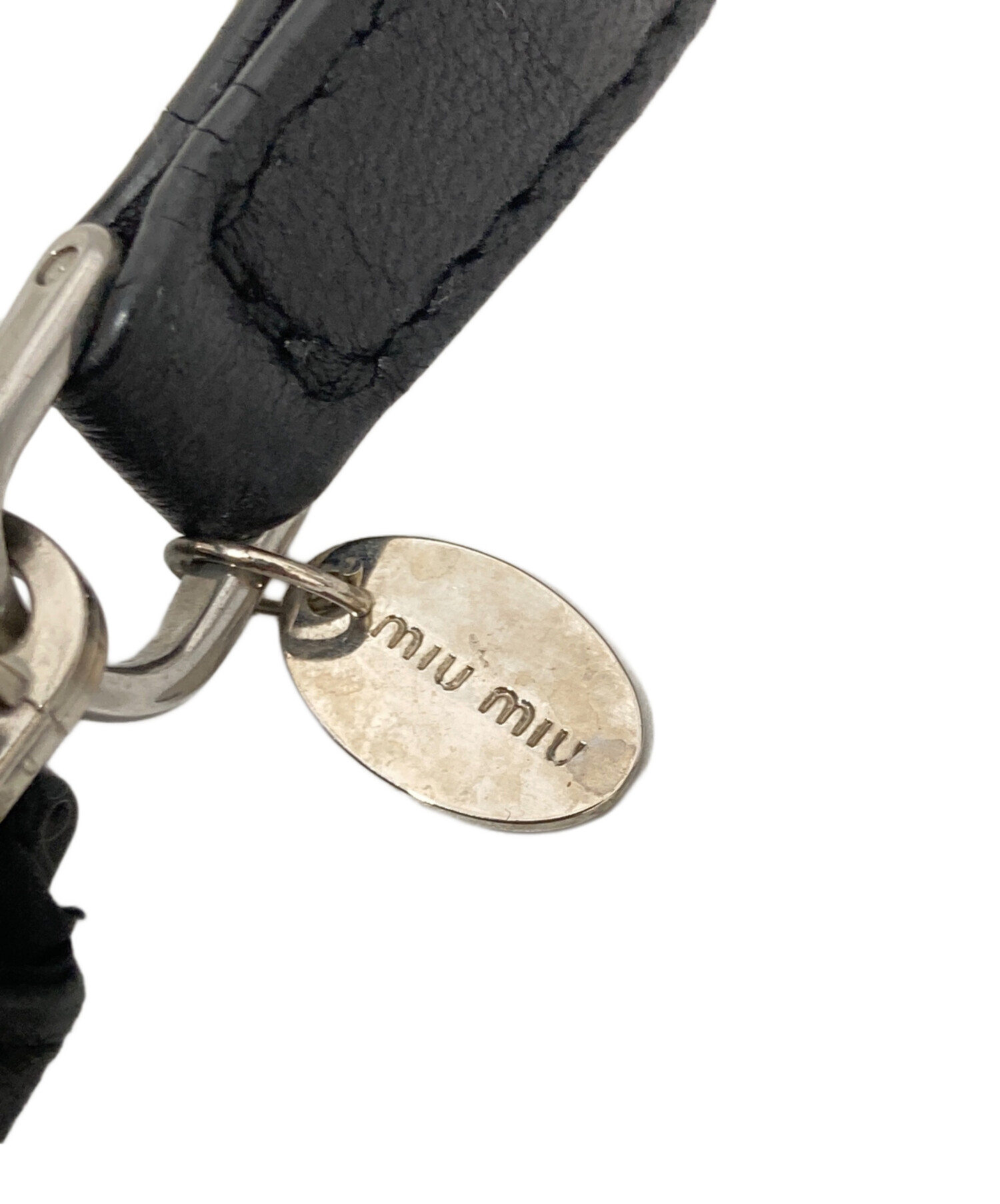 中古・古着通販】MIU MIU (ミュウミュウ) レザープリーツクラッチ