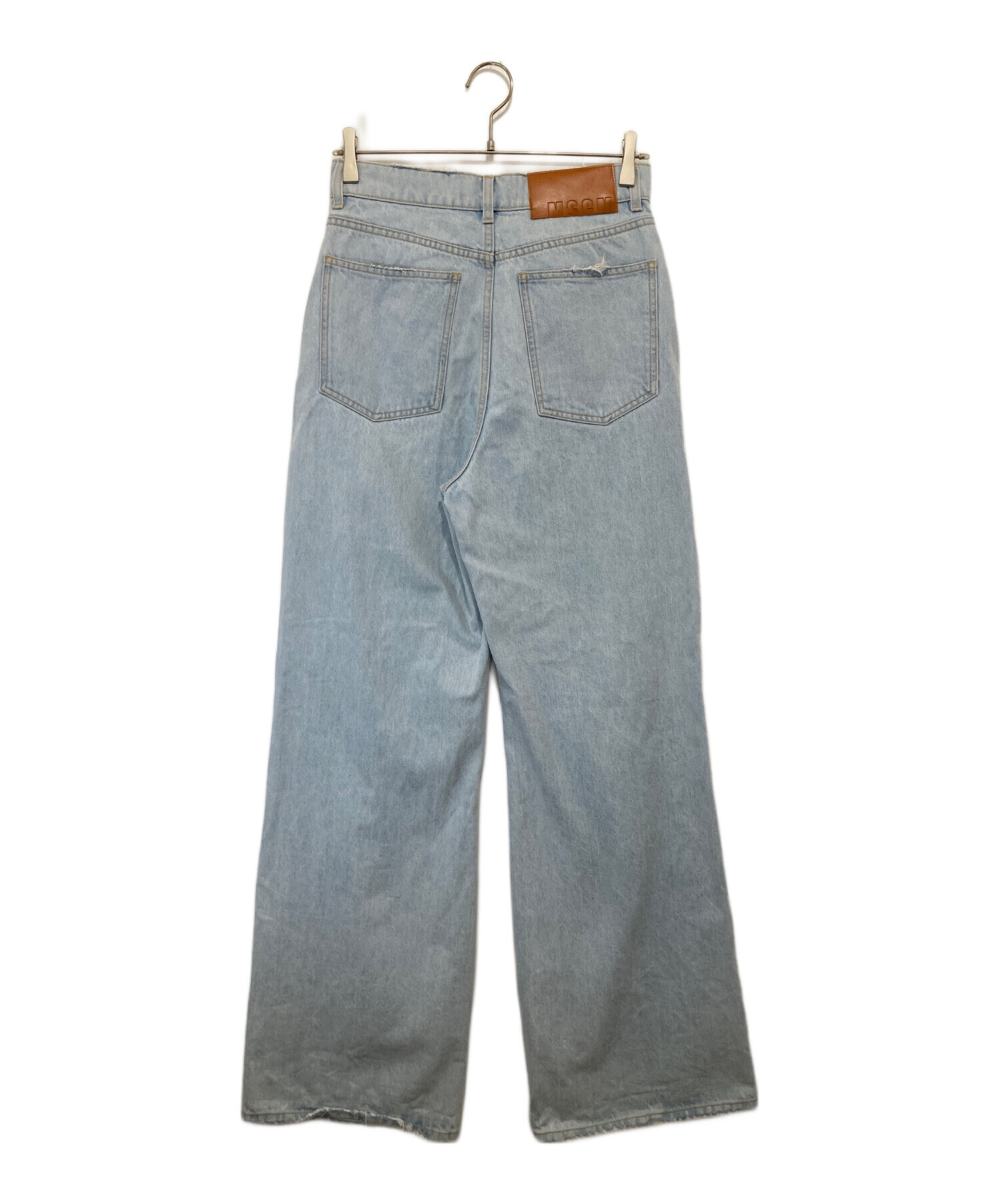 中古・古着通販】MSGM (エムエスジーエム) クラッシュデニムパンツ 