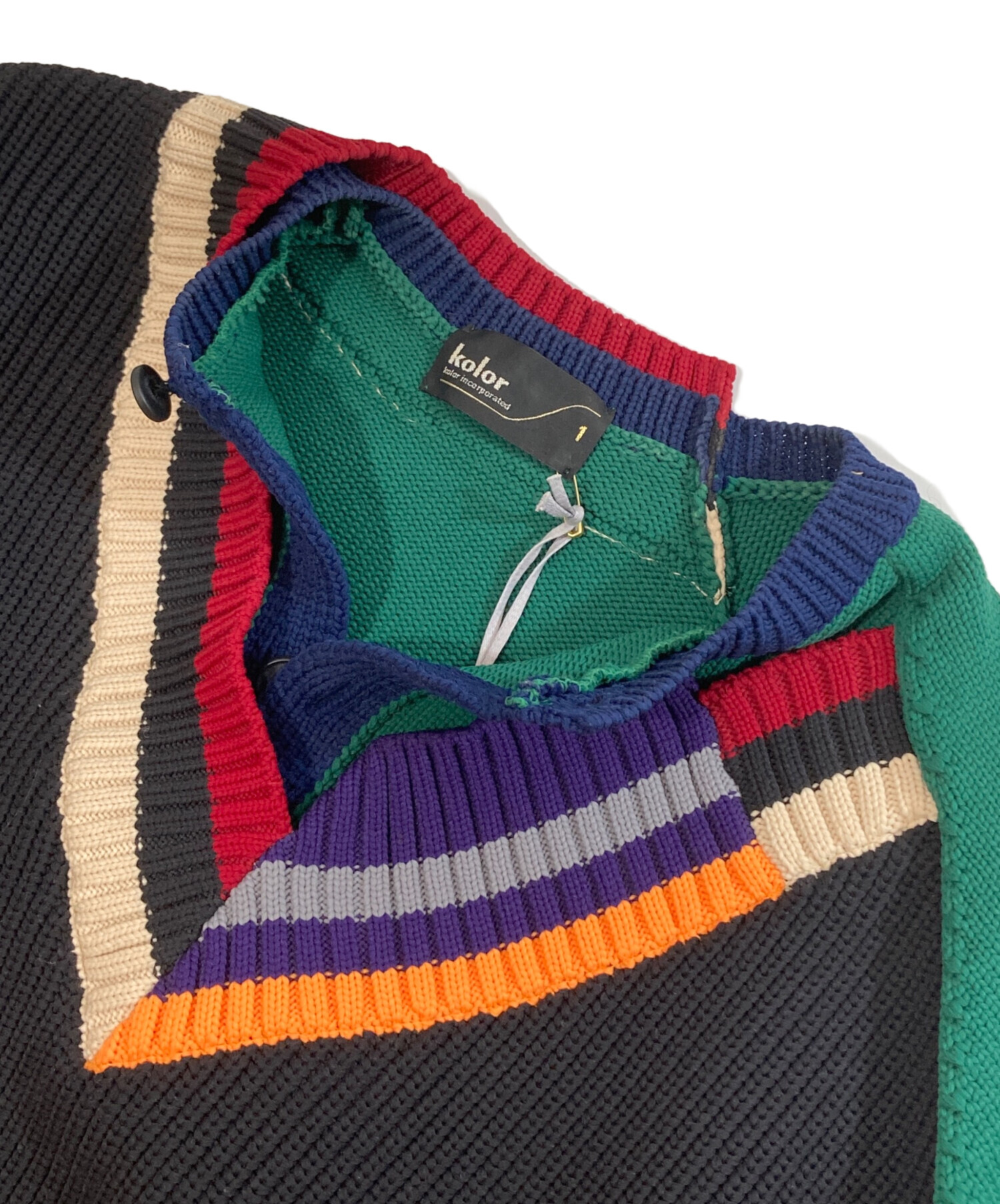 中古・古着通販】KOLOR (カラー) ESTER YARN KNIT DOCKING KNIT