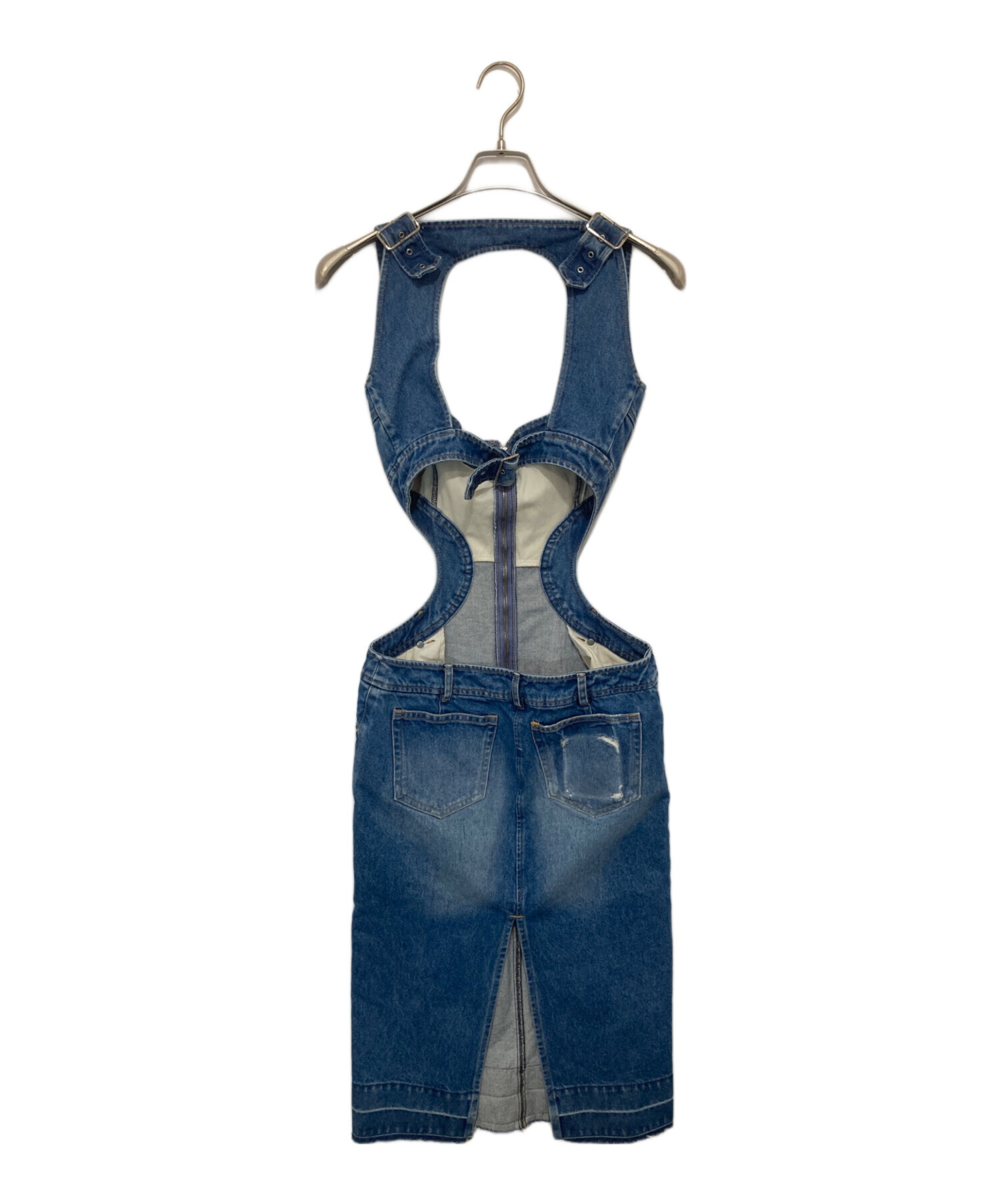 中古・古着通販】FETICO (フェティコ) SQUARE-NECK BUSTIER DENIM