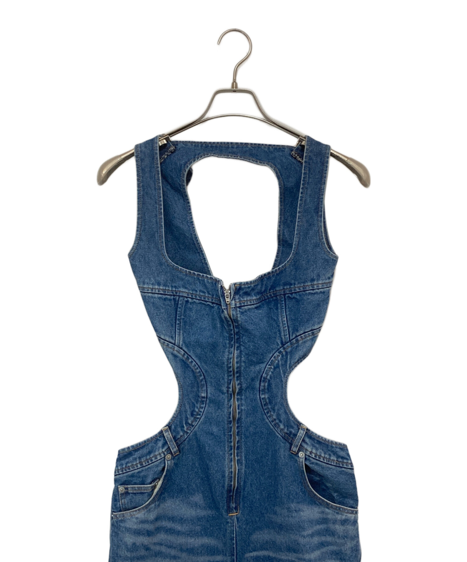 中古・古着通販】FETICO (フェティコ) SQUARE-NECK BUSTIER DENIM