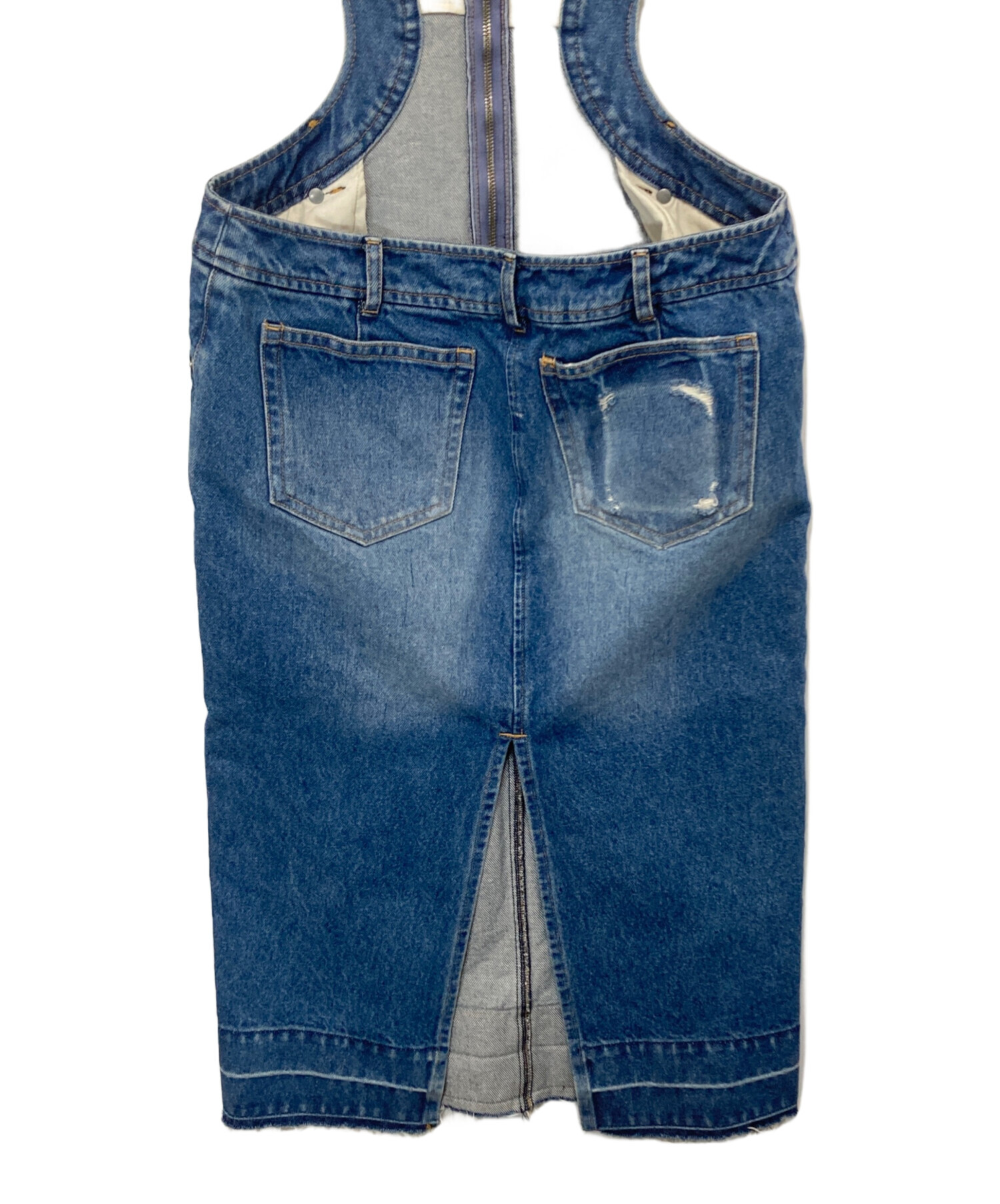 中古・古着通販】FETICO (フェティコ) SQUARE-NECK BUSTIER DENIM