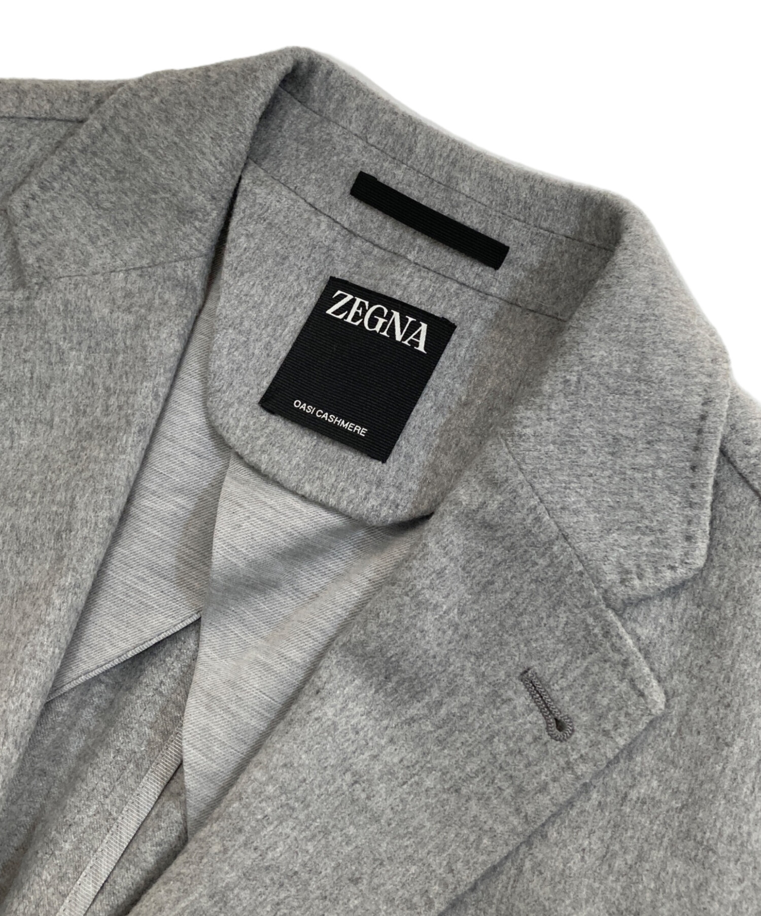 極美品 ゼニア グレー テーラードジャケット カシミア100% イタリア製 中古・古着通販】ZEGNA (ゼニア) グレーメランジュ Oasi Cashmere 2B