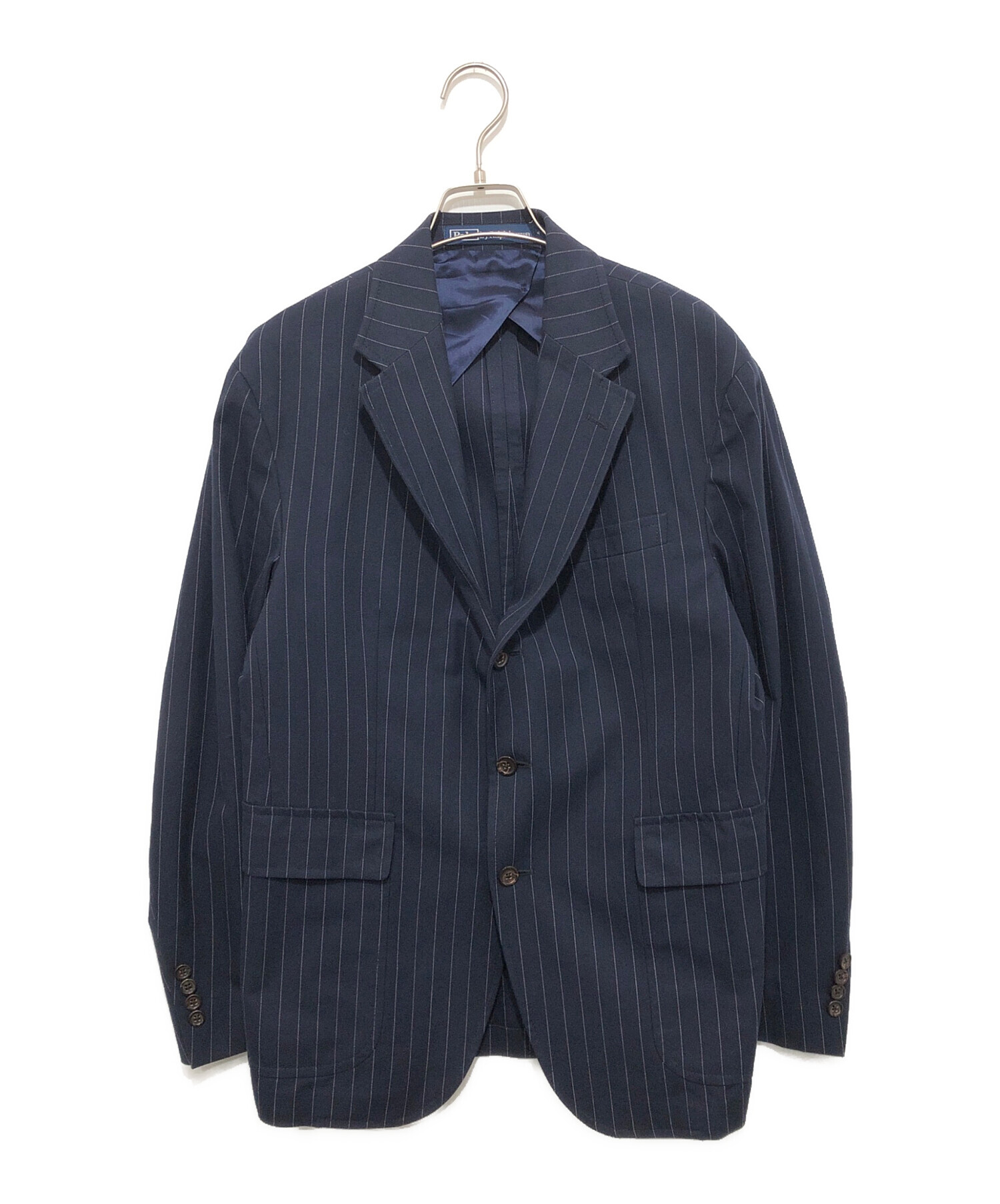RRL ネイビー ストライプ テーラードジャケット サイズ36R 中古・古着通販】POLO RALPH LAUREN (ポロ・ラルフローレン) ピン