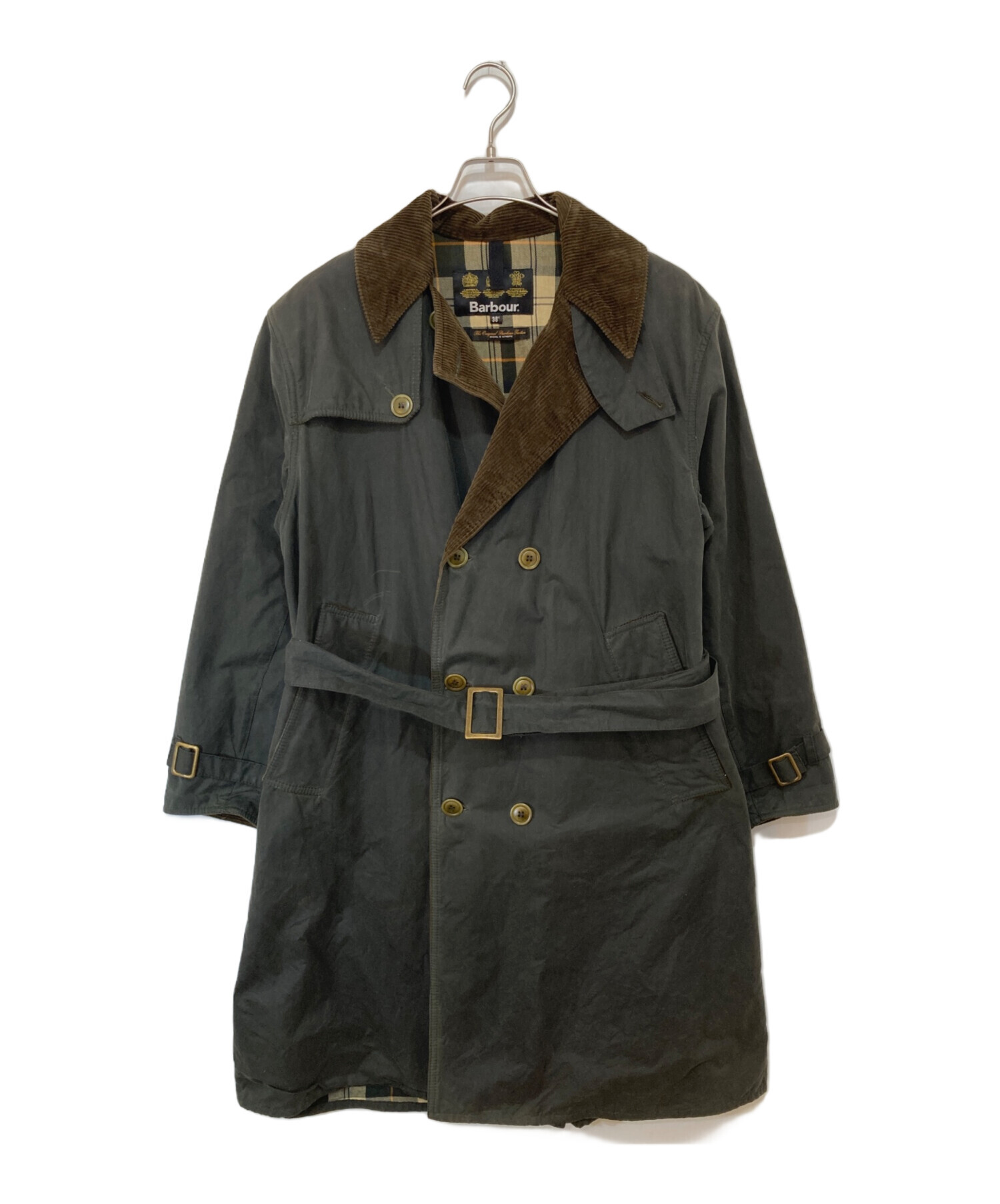 Barbour トレンチコート 38 ダークグリーン 中古・古着通販】Barbour (バブアー) WAX TRENCH COAT（ワックス