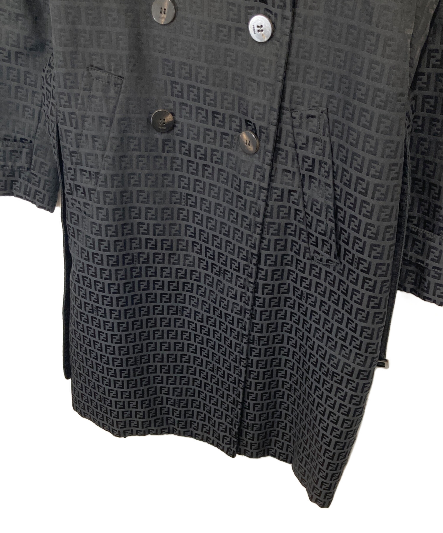 中古・古着通販】FENDI (フェンディ) ズッカ柄トレンチコート 78016