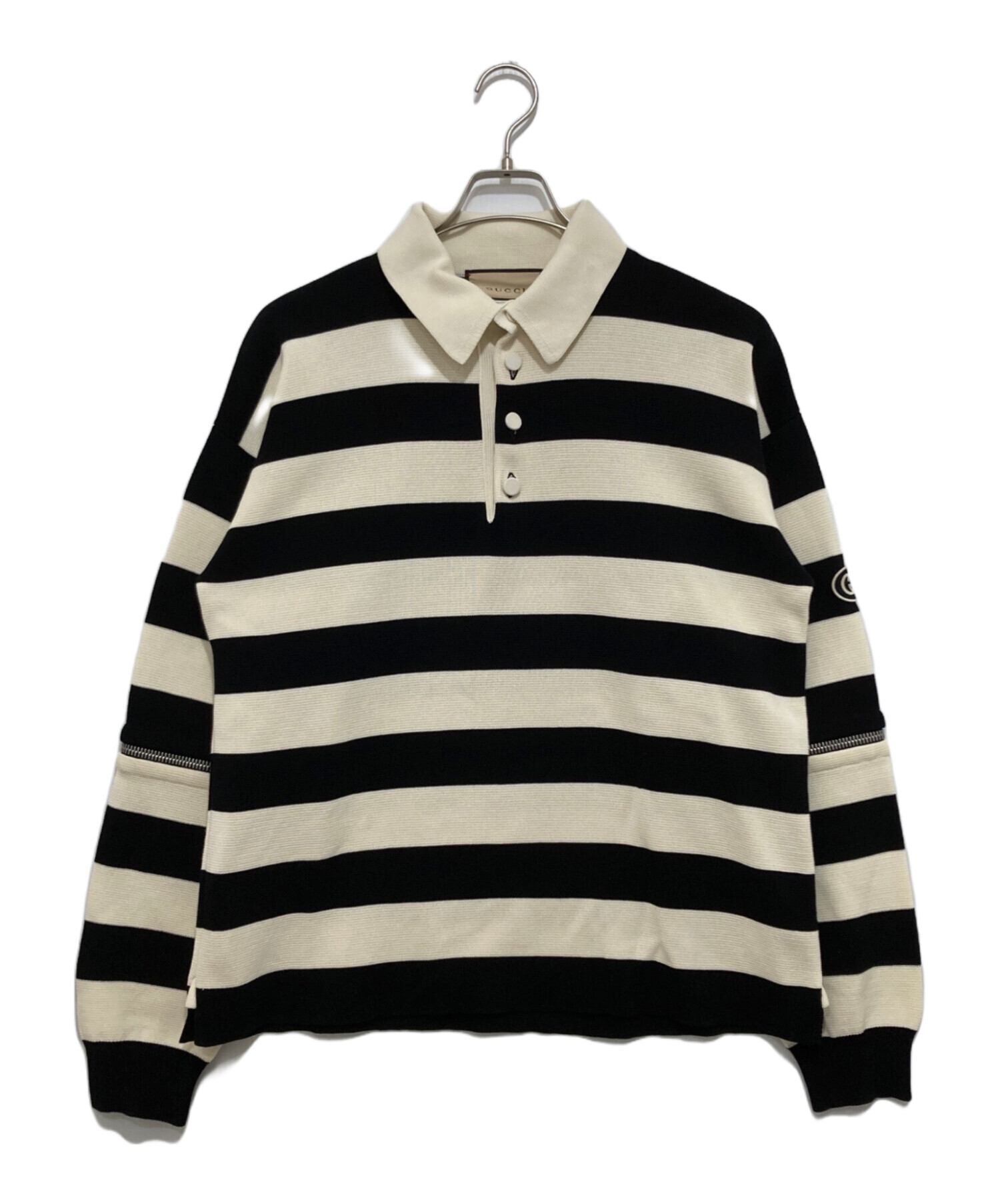 中古・古着通販】GUCCI (グッチ) デタッチャブル スリーブ ポロニット