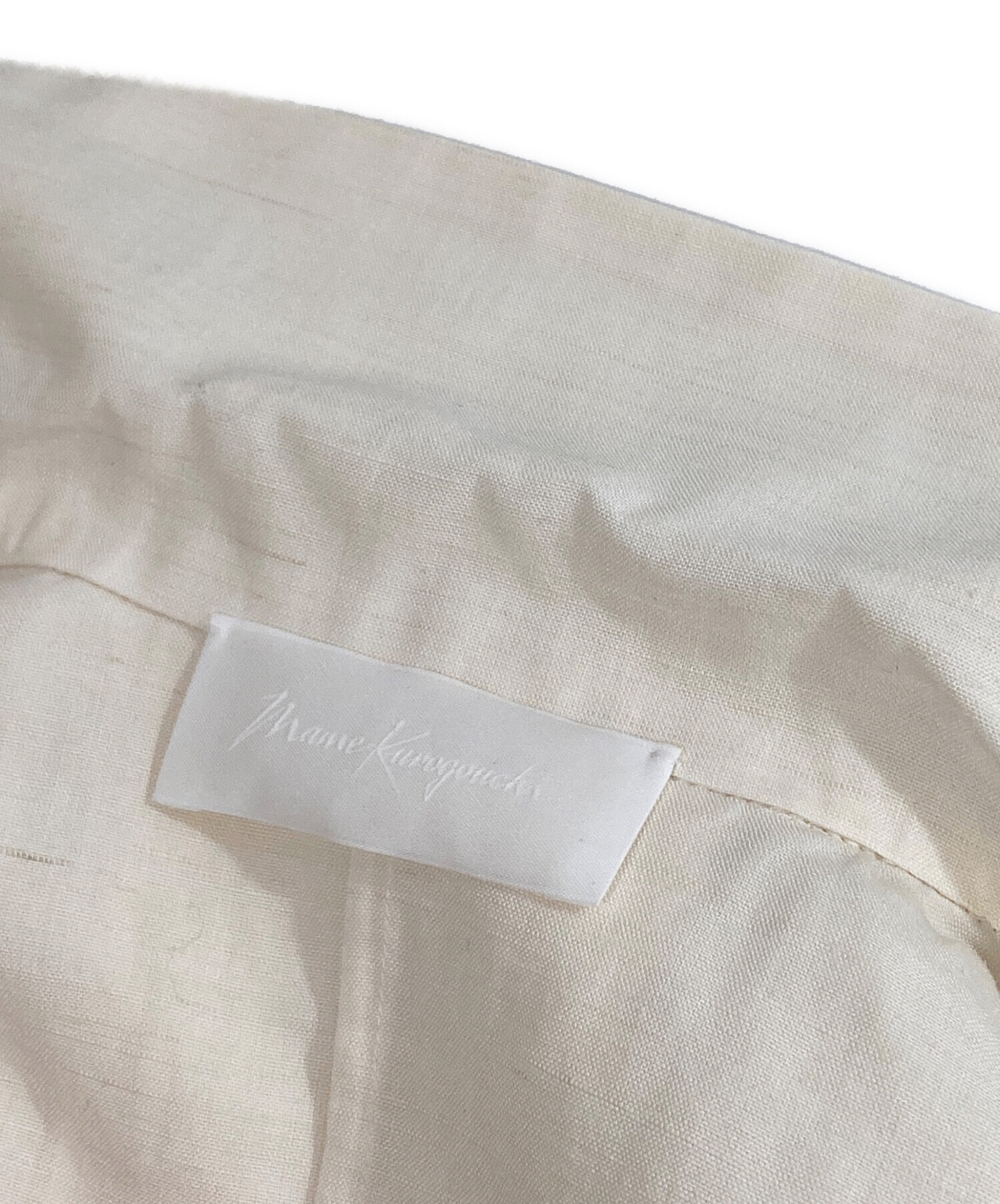 Mame Kurogouchi / マメクロゴウチ | 2022SS | Viscose Hemp Round Shirt ヴィスコース ヘンプ ラウンドシャツ | 1 | アイボリー | レディース Mame Kurogouchi(マメ クロゴウチ)】 Viscose Hemp Round Shirt