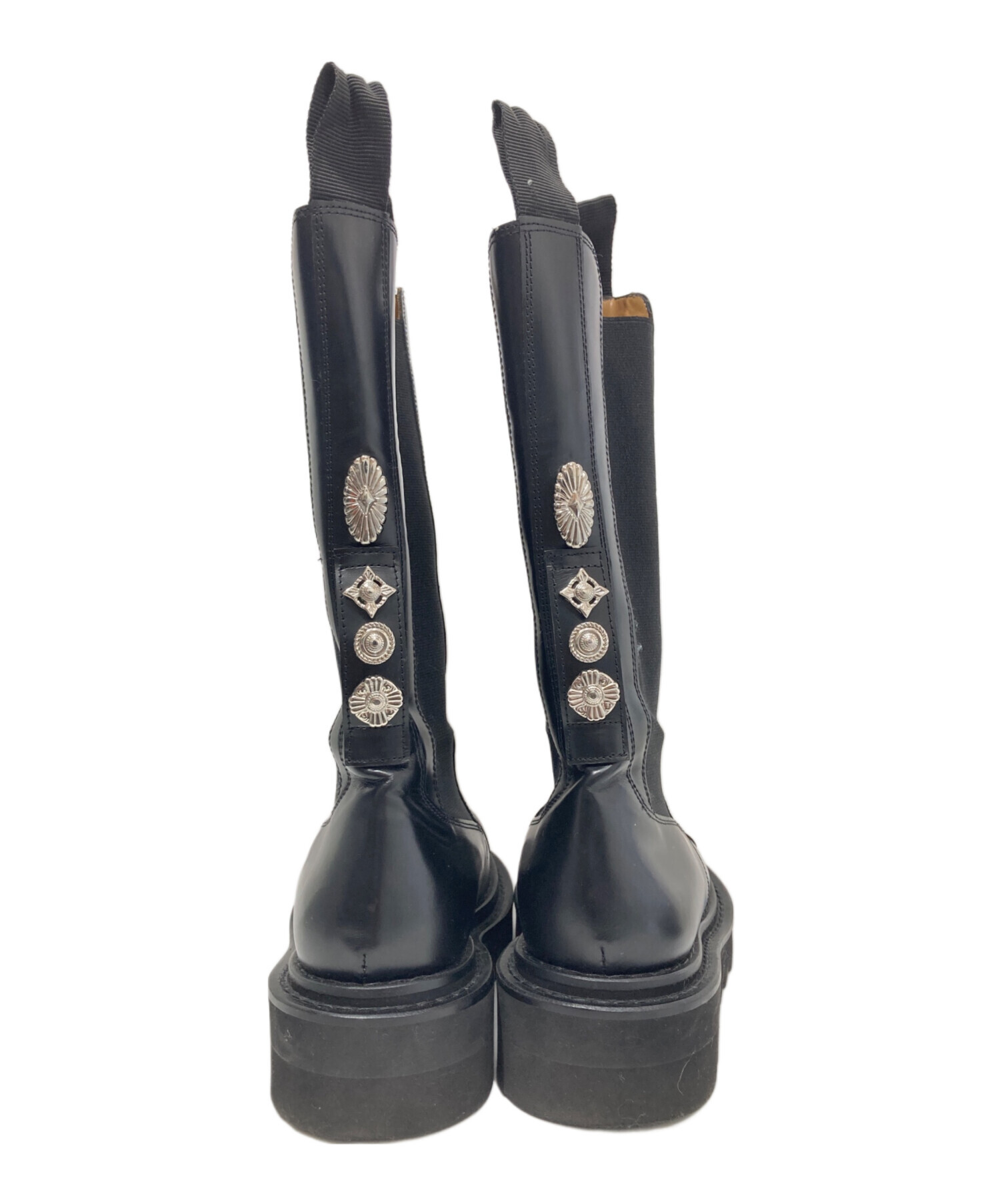 TOGA PULLA ブラック サイドゴアブーツ 37 中古・古着通販】TOGA PULLA (トーガ プルラ) SIDE GORE BOOTS HIGH