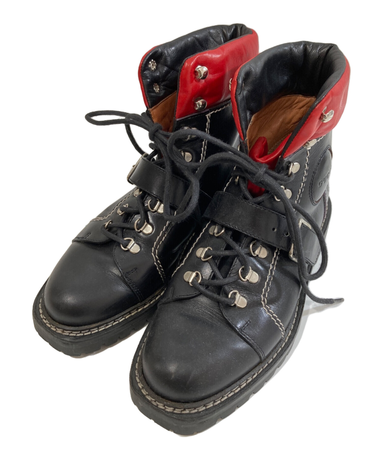 中古・古着通販】GUCCI (グッチ) レザートレッキングブーツ LEATHER