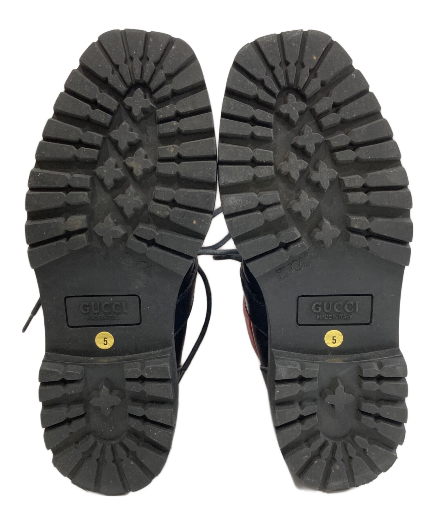 中古・古着通販】GUCCI (グッチ) レザートレッキングブーツ LEATHER