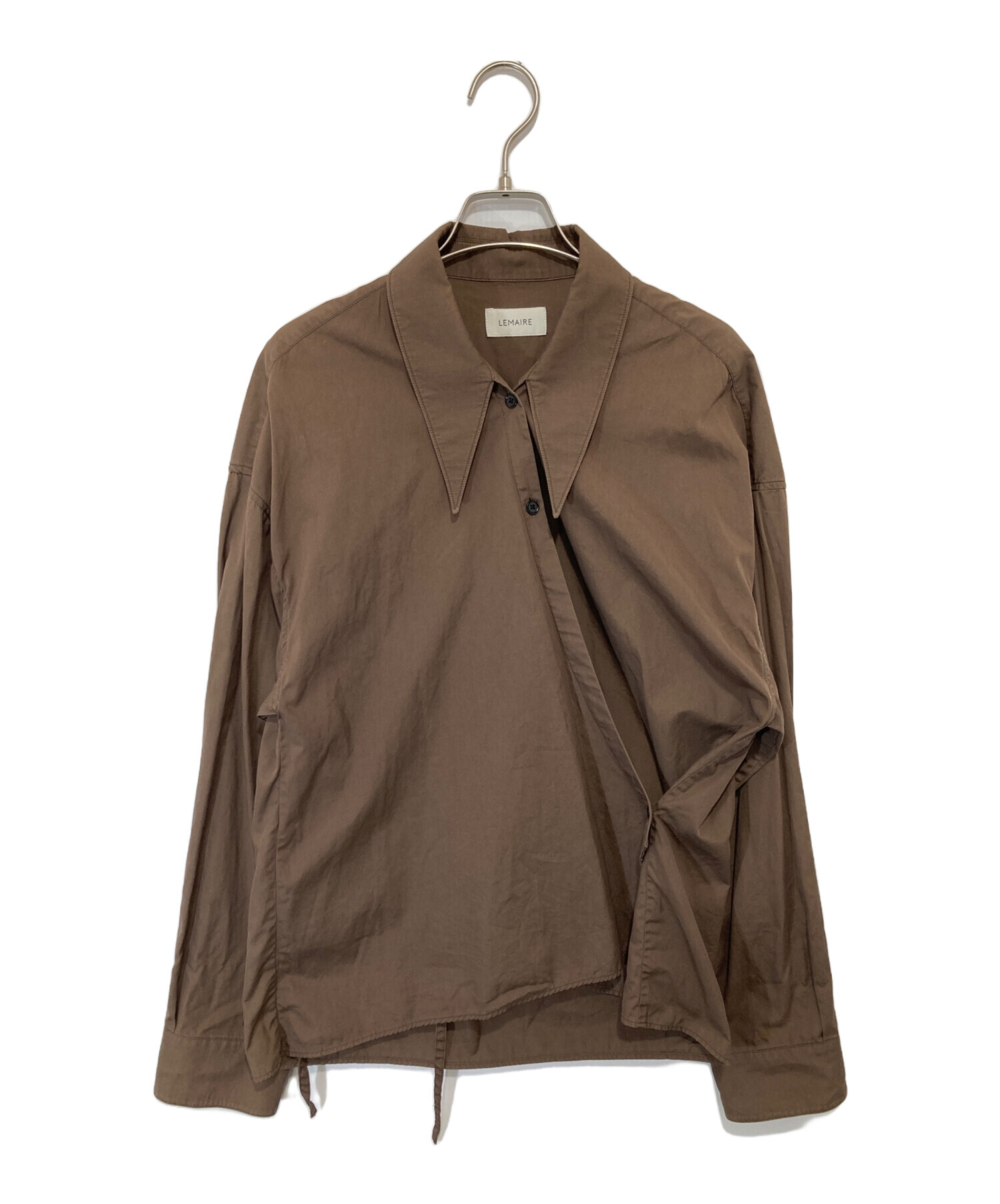 中古・古着通販】LEMAIRE (ルメール) ロングカラーシャツ ブラウン 