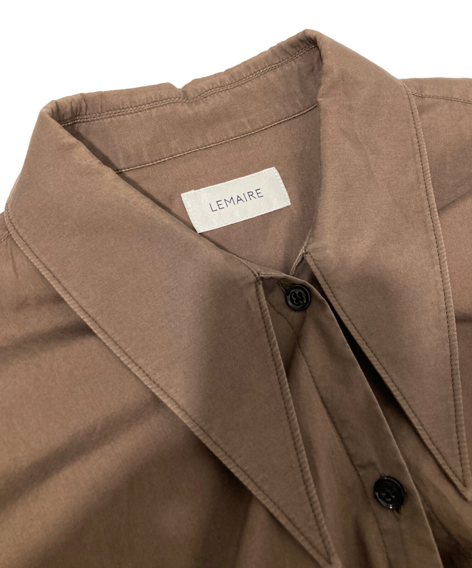 中古・古着通販】LEMAIRE (ルメール) ロングカラーシャツ ブラウン 