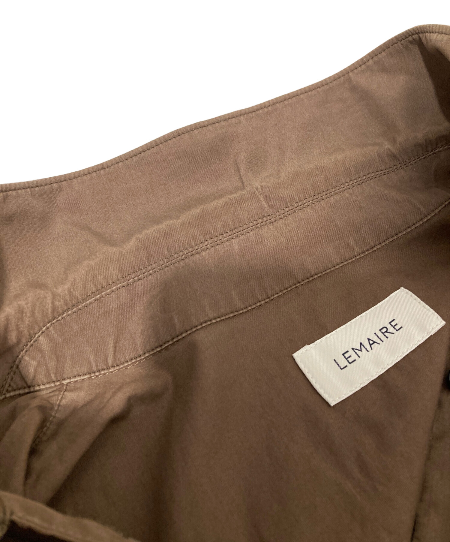 中古・古着通販】LEMAIRE (ルメール) ロングカラーシャツ ブラウン 