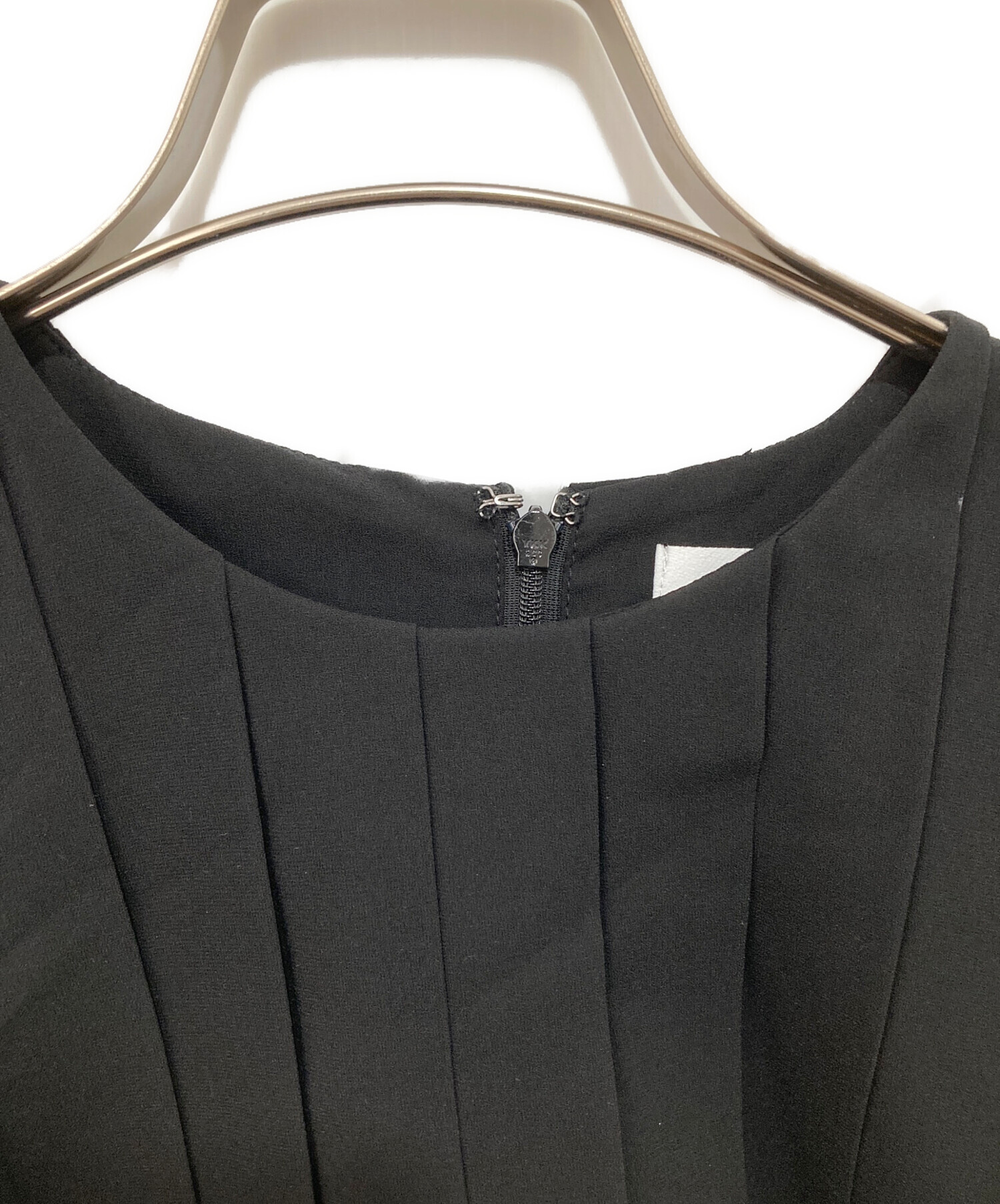 中古・古着通販】ENFOLD (エンフォルド) PLEATS VEST ブラック サイズ