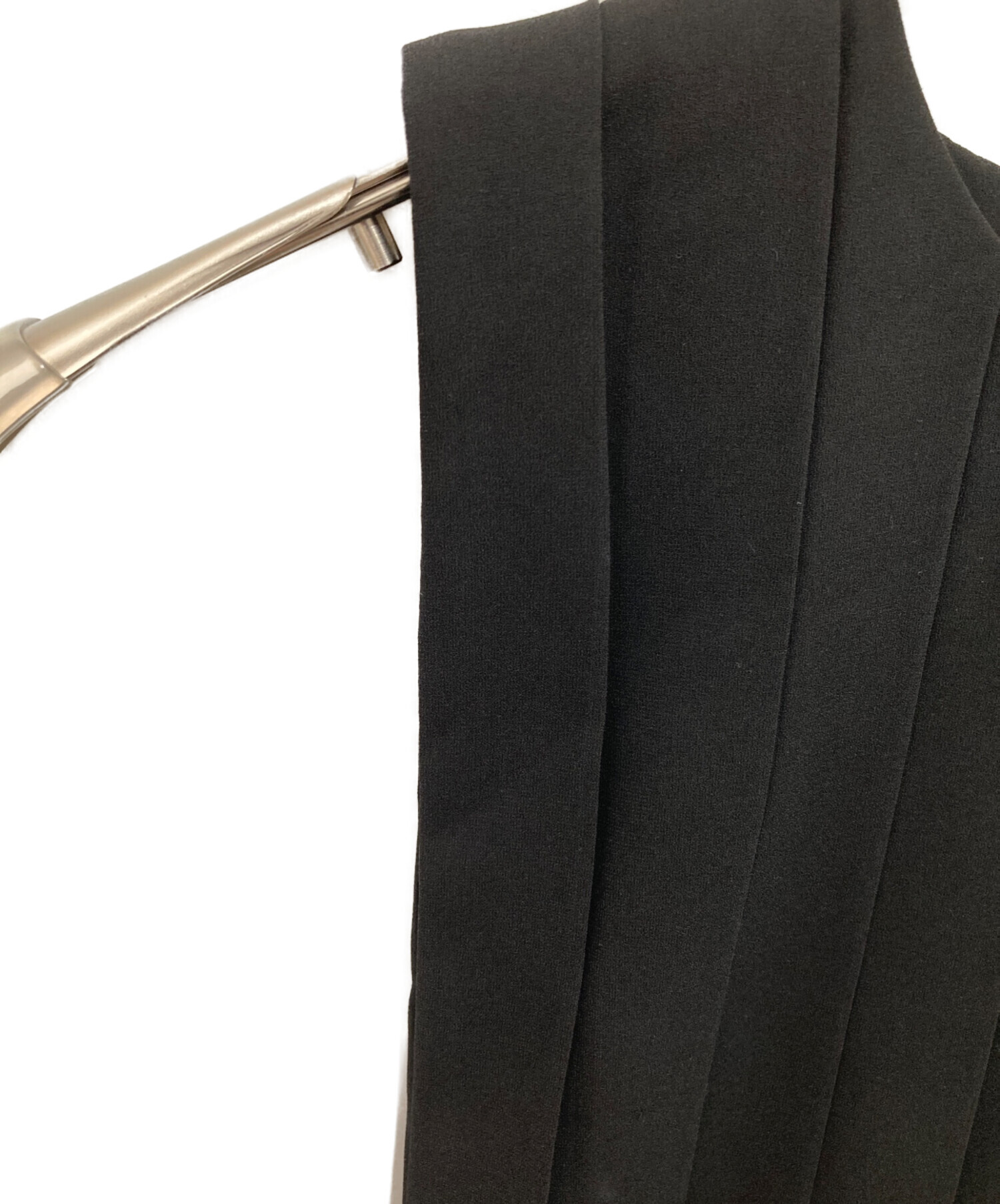中古・古着通販】ENFOLD (エンフォルド) PLEATS VEST ブラック サイズ