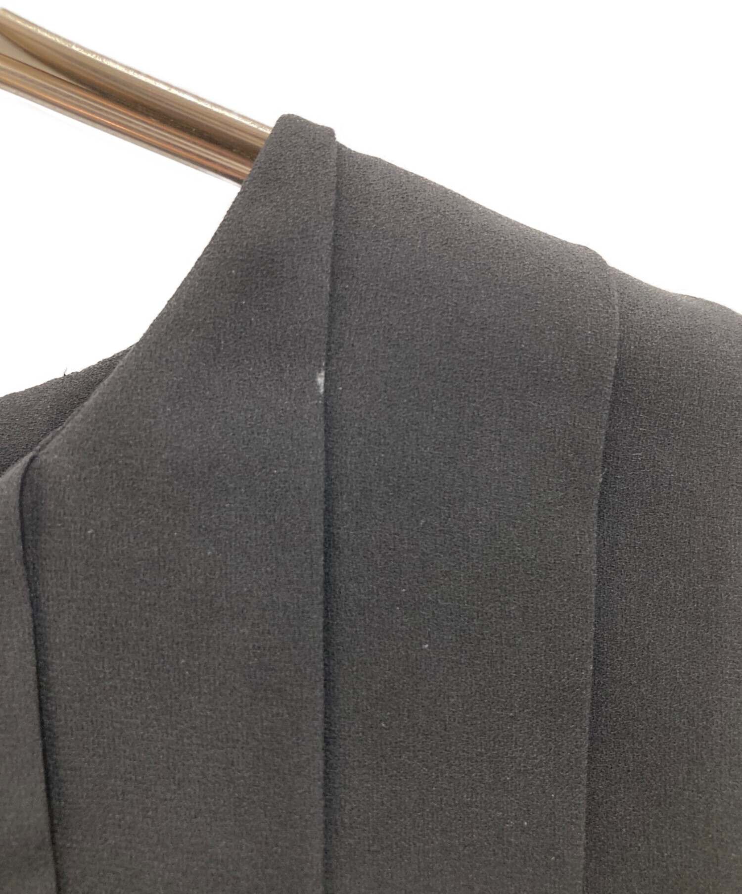 中古・古着通販】ENFOLD (エンフォルド) PLEATS VEST ブラック サイズ