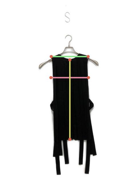 中古・古着通販】ENFOLD (エンフォルド) PLEATS VEST ブラック サイズ