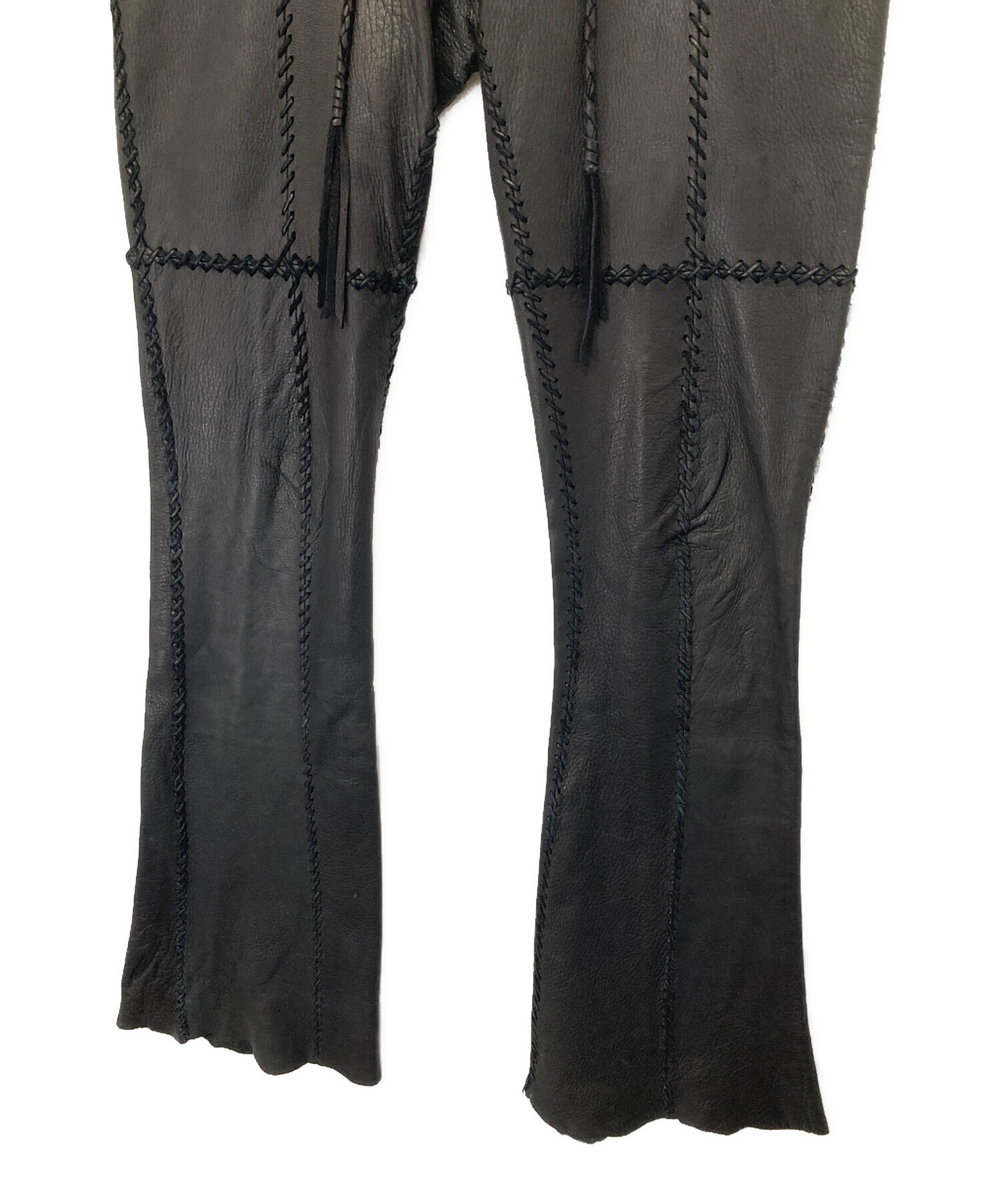 中古・古着通販】L.G.B (ルグランブルー) フリンジフレアレザーパンツ