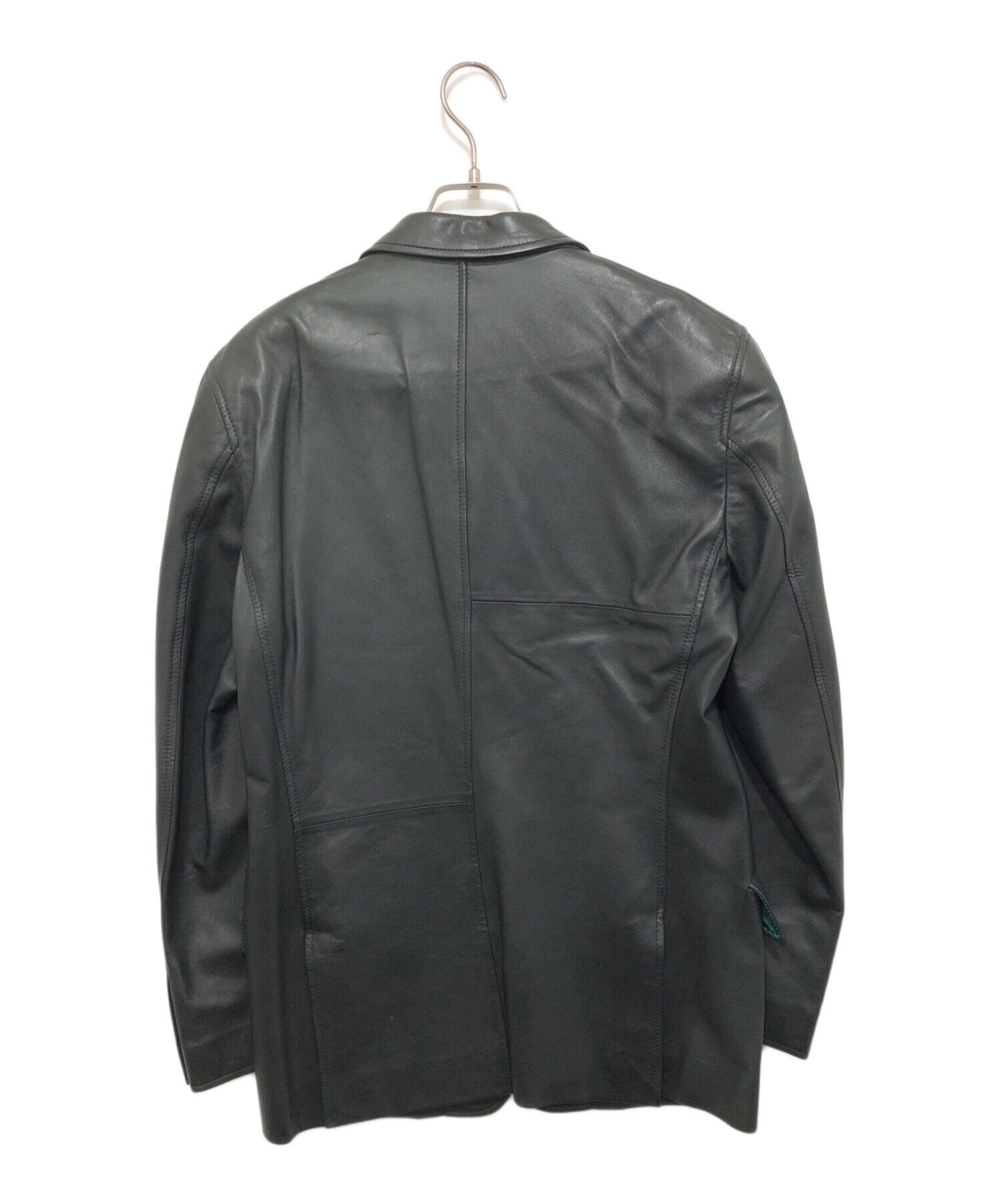 Paul Smith ブラックレザー テーラードジャケット S〜M 中古・古着通販】Paul Smith (ポールスミス) レザーテーラード