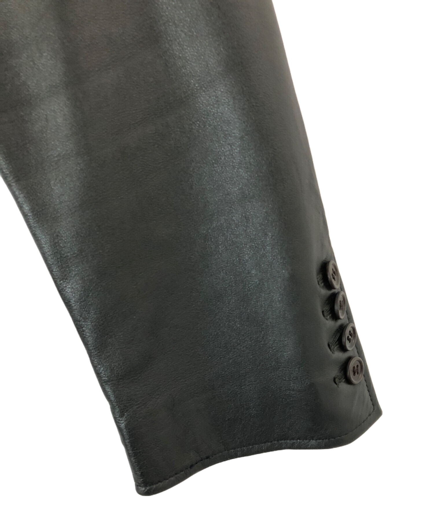 Paul Smith ブラックレザー テーラードジャケット S〜M 中古・古着通販】Paul Smith (ポールスミス) レザーテーラード