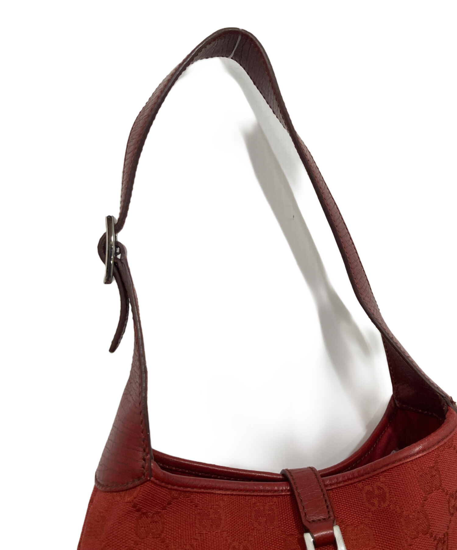 中古・古着通販】GUCCI (グッチ) ジャッキー GGキャンバス×レザー ワン 