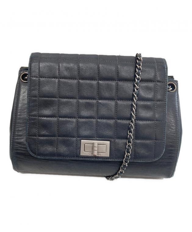 シャネル CHANEL 2.55 チョコバー ショルダーバッグ バッグ ウール レディース グレー系 【中古】 中古・古着通販】CHANEL (シャネル) チョコバー 2.55 チェーン